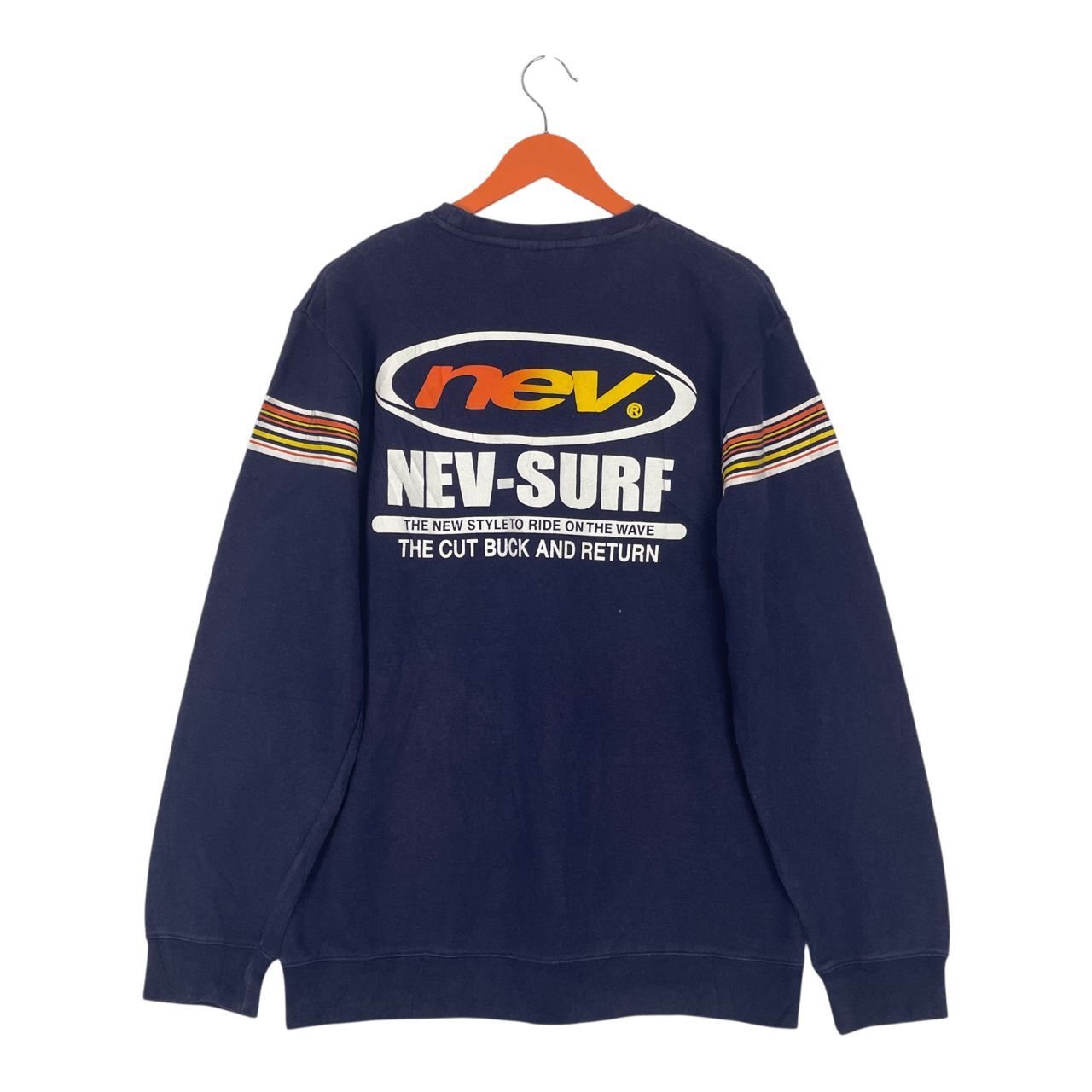 Japanese Brand Vintage Nev Surf Style Backhit Pullover Sweatshirt Size US L / EU 52-54 / 3 - 2 Thumbnail