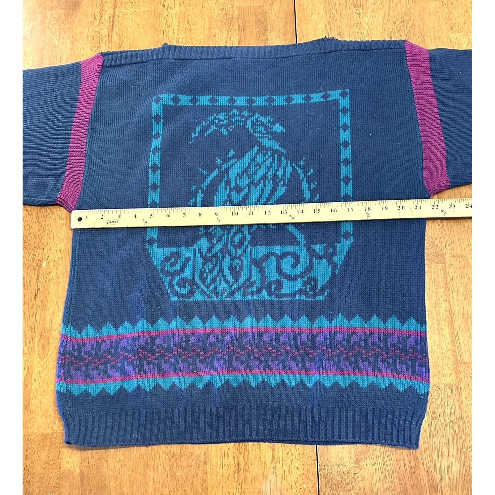 Vintage VINTAGE 90s Golfer Knit Sweater XL Blue Wool Graphic Crew Neck Casual Mens Size US XL / EU 56 / 4 - 5 Thumbnail