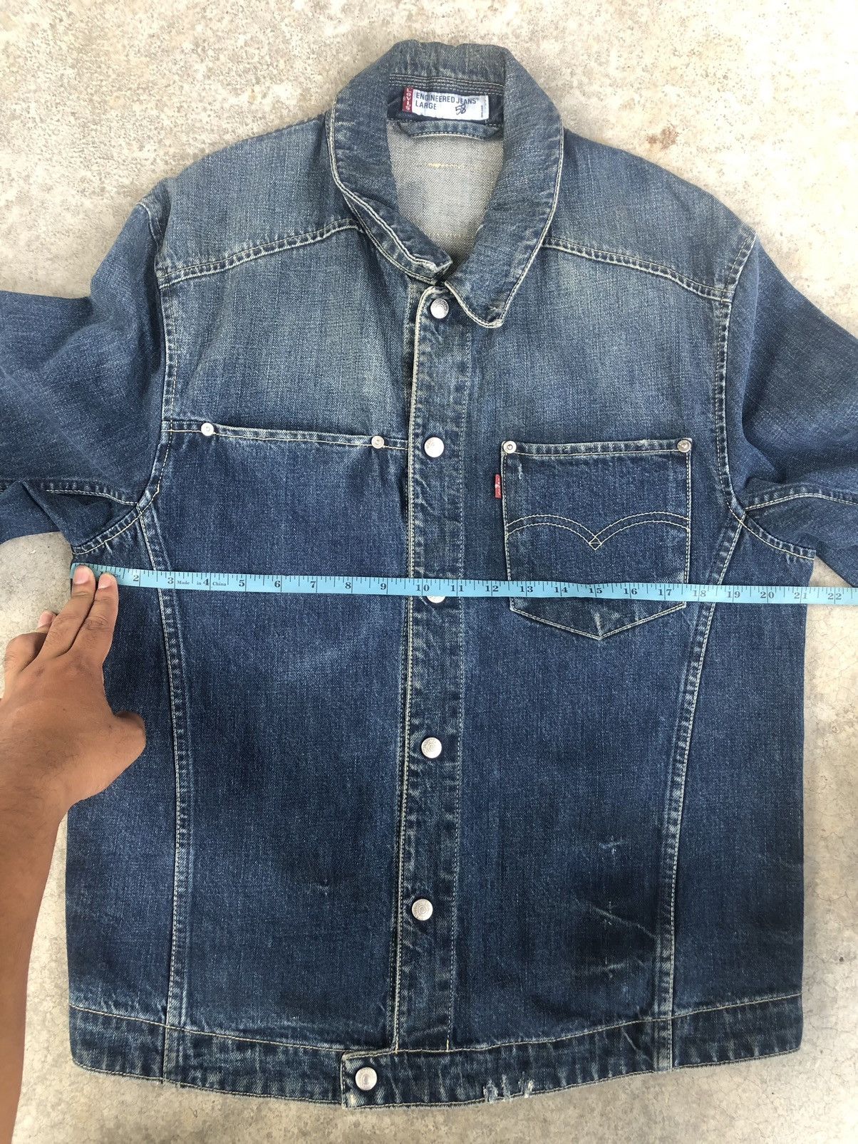 Levi's Y2k Levis Engineered Type 1 Denim Jacket Distressed Size US L / EU 52-54 / 3 - 19 Thumbnail
