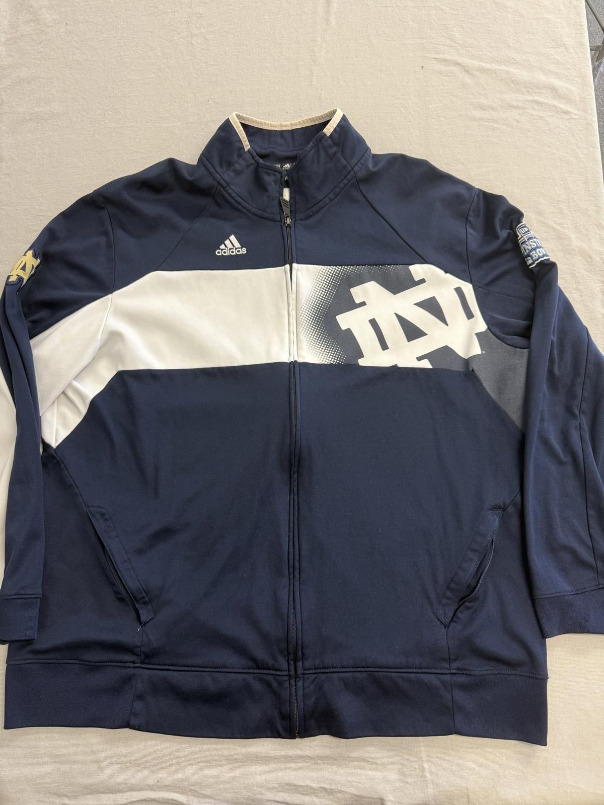 Adidas 2013 Notre Dame Irish Football Team Jacket #8 Pinstripe Bowl Size US XXL / EU 58 / 5 - 1 Thumbnail