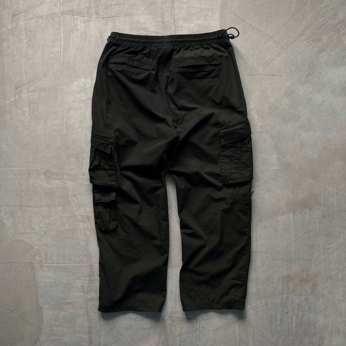 Japanese Brand × Nike × Vintage Y2K Nike Vintage Drill Black Cargo Parachute Pants Size US 31 - 2 Thumbnail