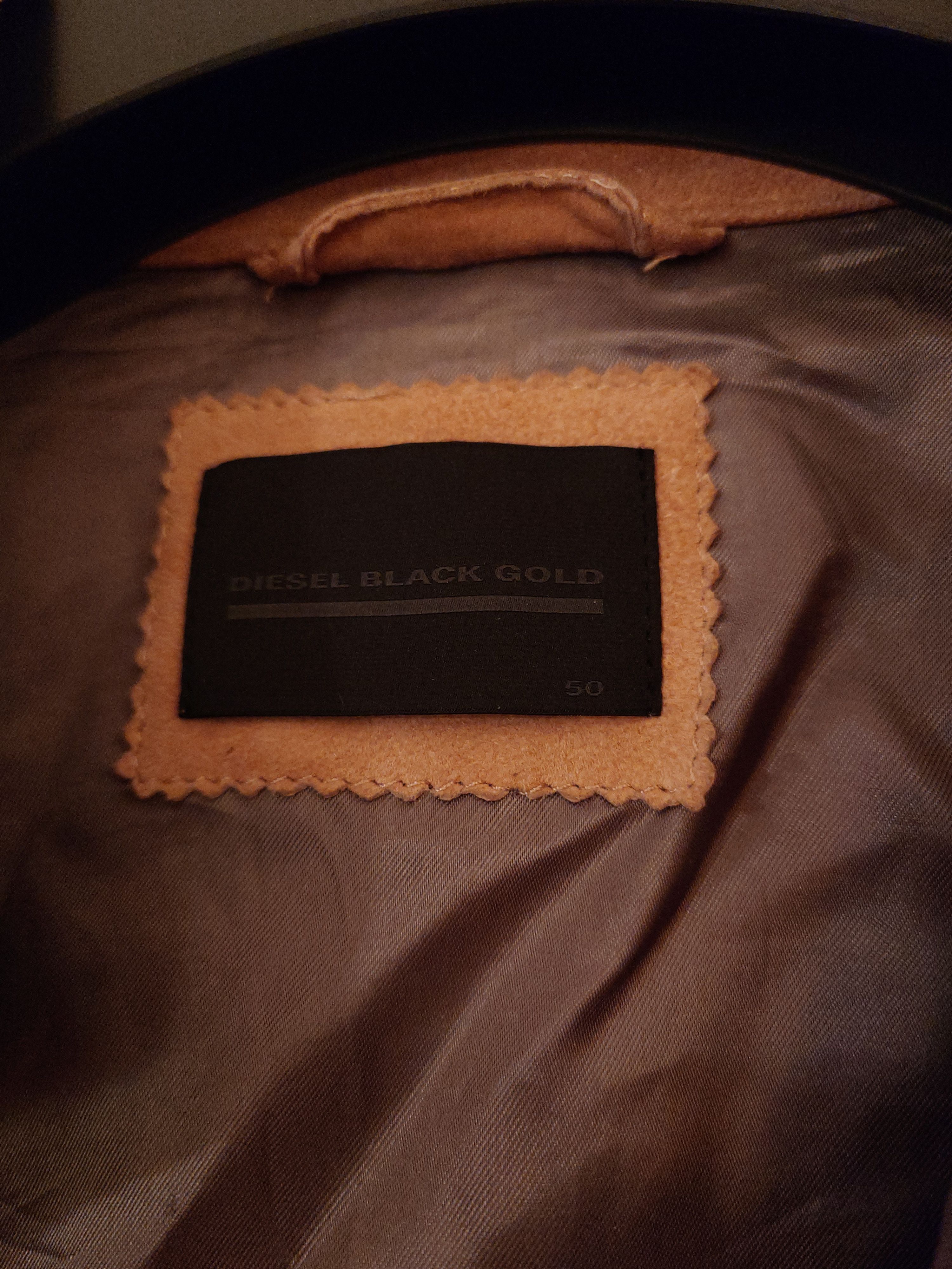 Diesel Black Gold Goat Suede asymmetrical closure cropped biker jacket Size US M / EU 48-50 / 2 - 4 Thumbnail