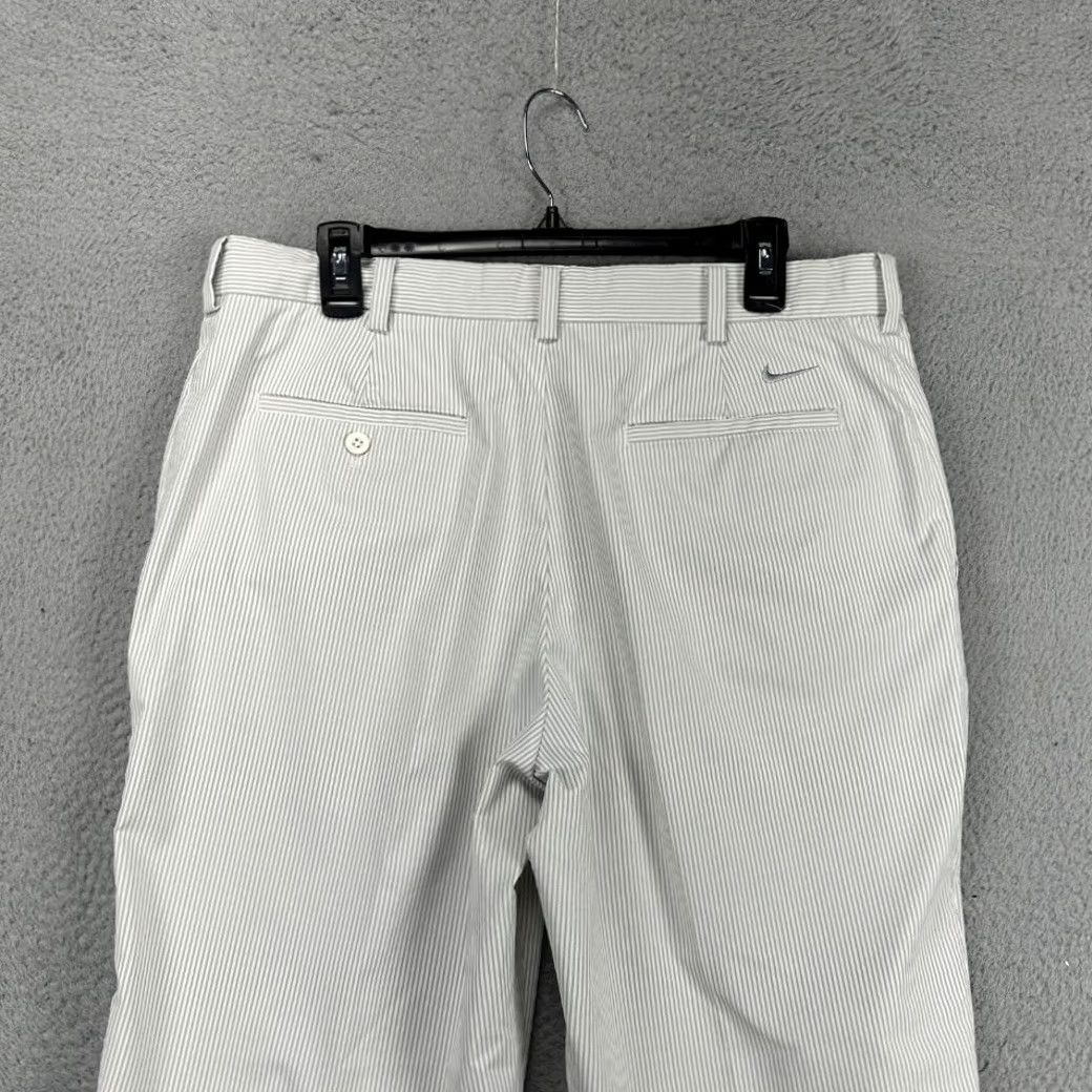 Nike Nike Dri-Fit Golf Chino Pants Mens 34X32 Gray White Striped Flat Front Stretch Size US 34 / EU 50 - 6 Thumbnail