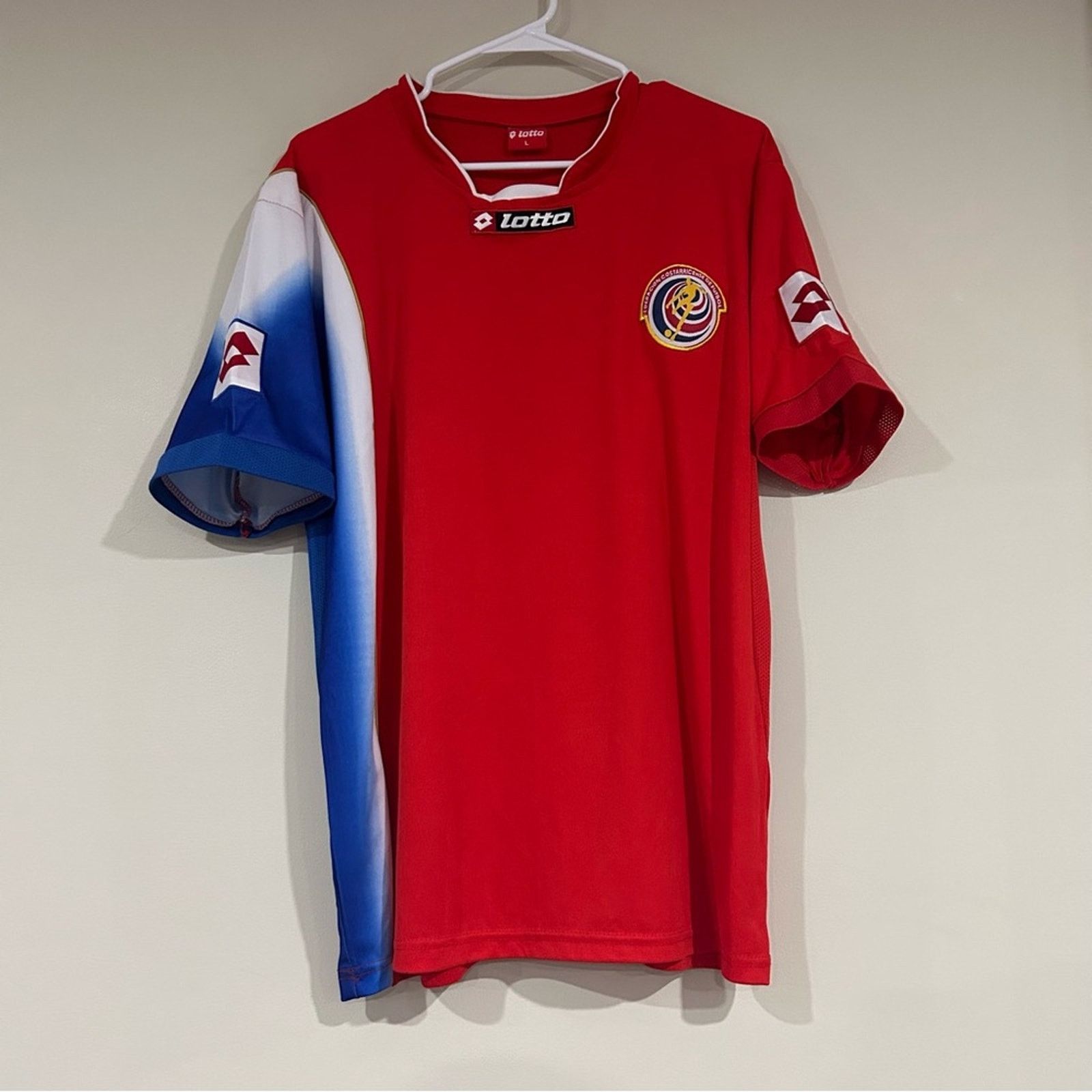 Lotto Sport 2013 Costa Rica Soccer Jersey Size US L / EU 52-54 / 3 - 1 Thumbnail