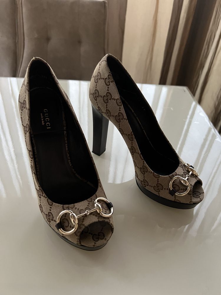 Gucci Gucci GG Logo Canvas Heels shoes Size US 9 / IT 39 - 4 Thumbnail