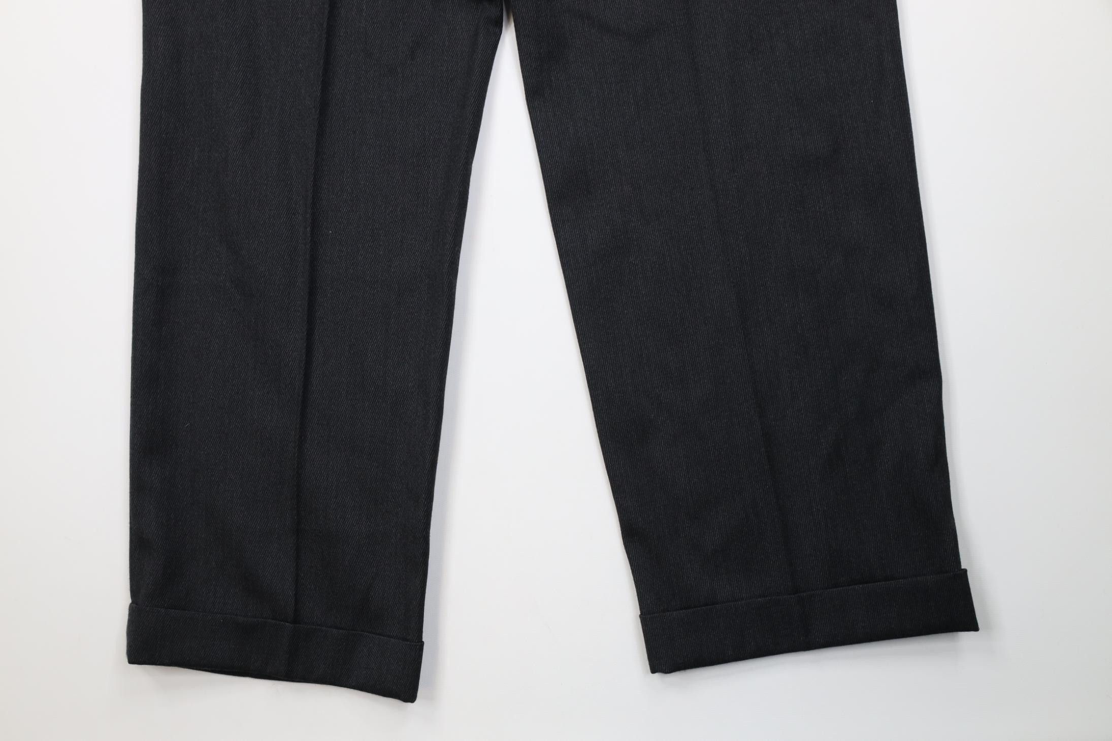 Brooks Brothers Vintage 90s Brooks Brothers Wool Whipcord Wide Leg Pants Size US 34 / EU 50 - 14 Thumbnail