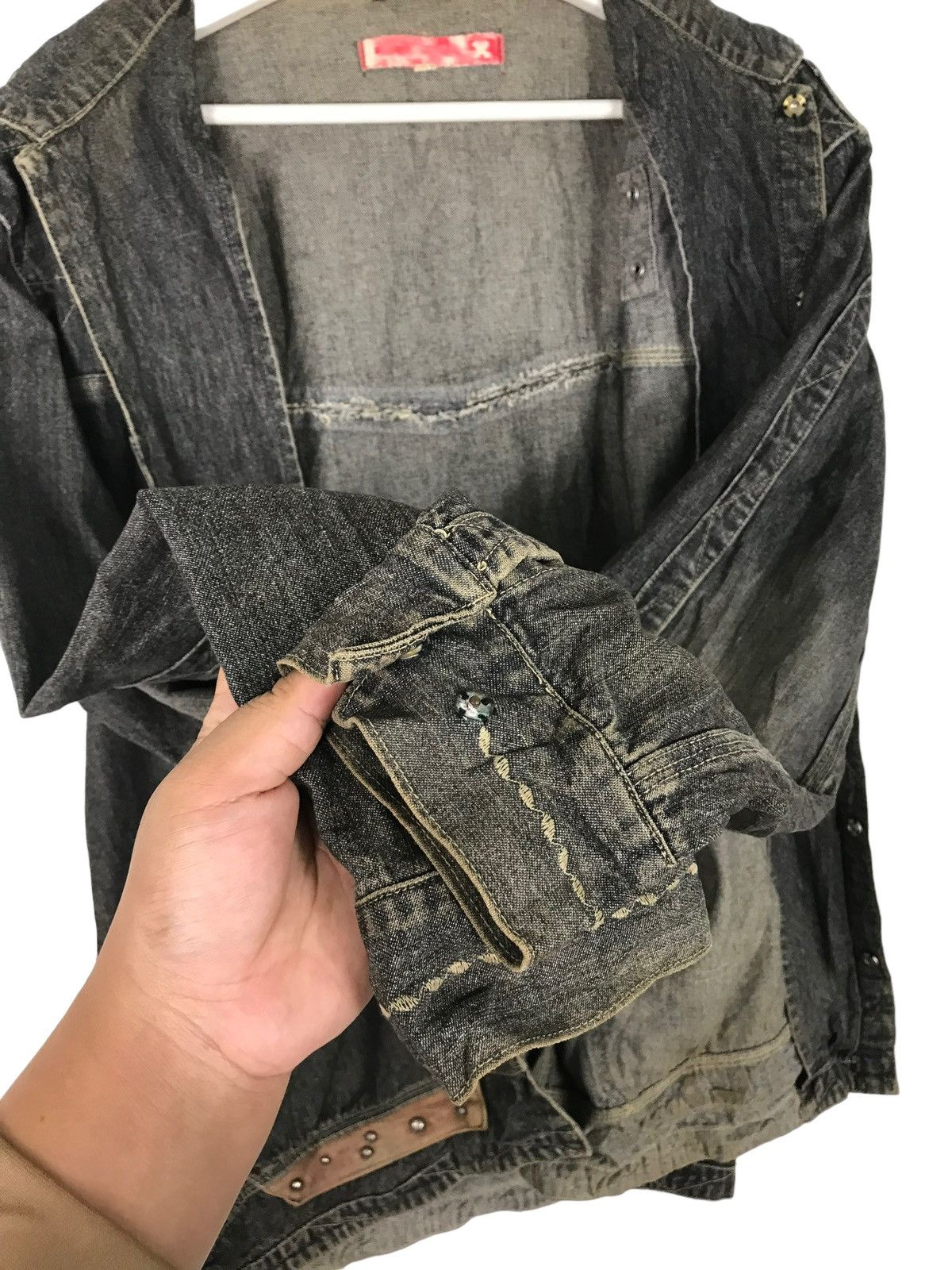 Japanese Brand 💥 REBIRT DYED BLACK DENIM JACKET MADE IN JAPAN Size US M / EU 48-50 / 2 - 9 Thumbnail