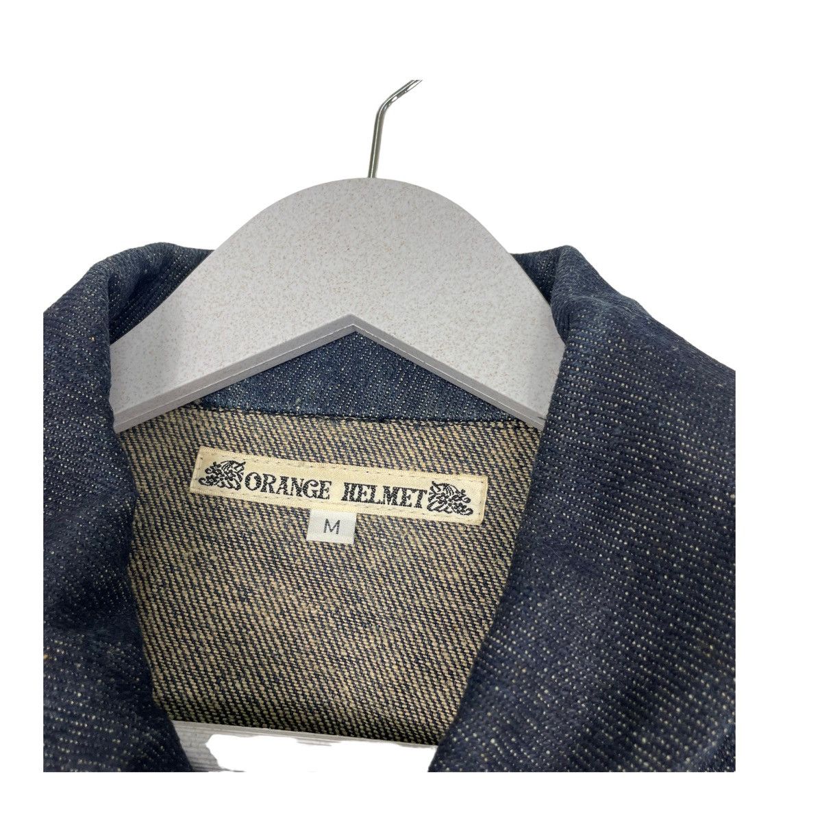 45rpm × Indigo × Japanese Brand 💥 ORANGE HELMET INDIGO CHORE DENIM SHAWL COLLAR JACKET Size US M / EU 48-50 / 2 - 8 Thumbnail