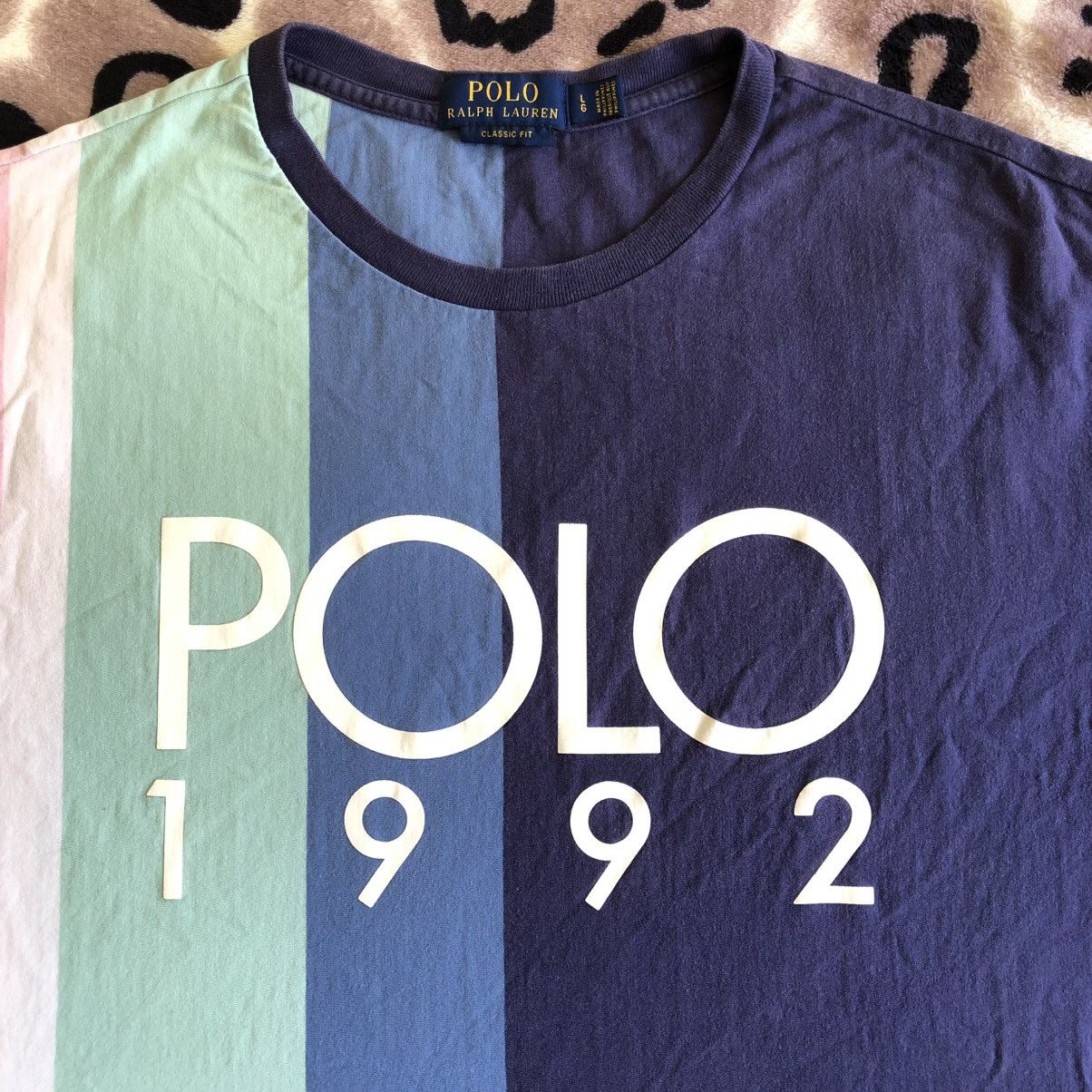 Polo Ralph Lauren Authentic Plo Ralph Lauren Striped Logo Emblazon Tee Size US L / EU 52-54 / 3 - 3 Thumbnail