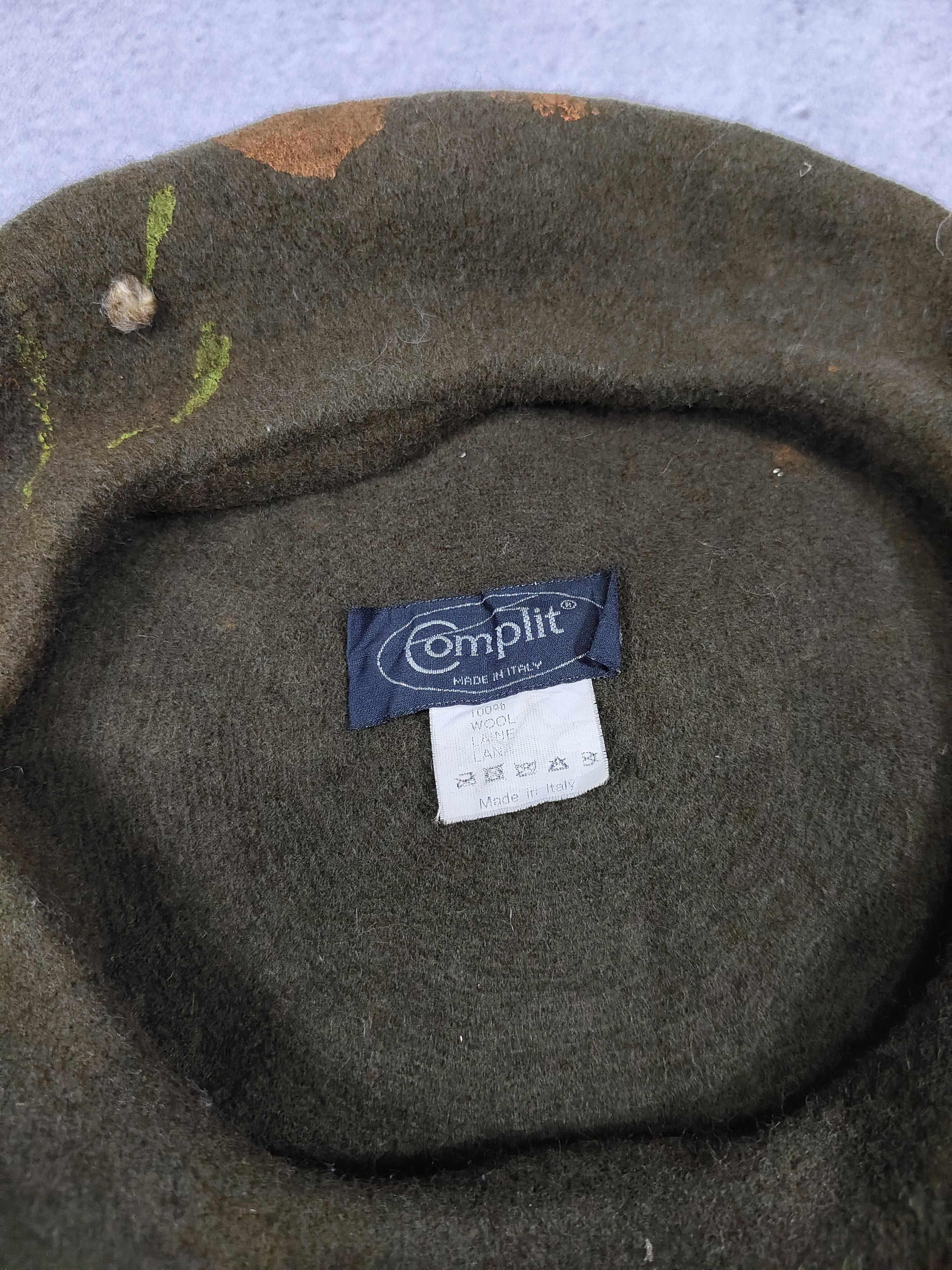 Vintage 90s COMPLIT🇮🇹 Hand Painted Floral Beaded Artisan Beret Hat Size ONE SIZE - 9 Thumbnail