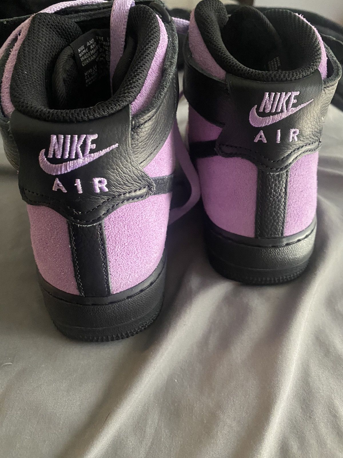Nike Nike Air Force 1 Black & Purple suede custom Size US 7 / EU 40 - 7 Thumbnail