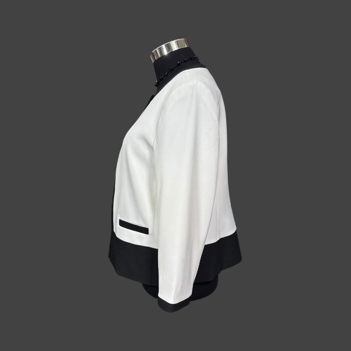 Kasper Kasper Women’s Color-block Jacket Iconic Crepe Sz 14/L Size L / US 10 / IT 46 - 6 Thumbnail