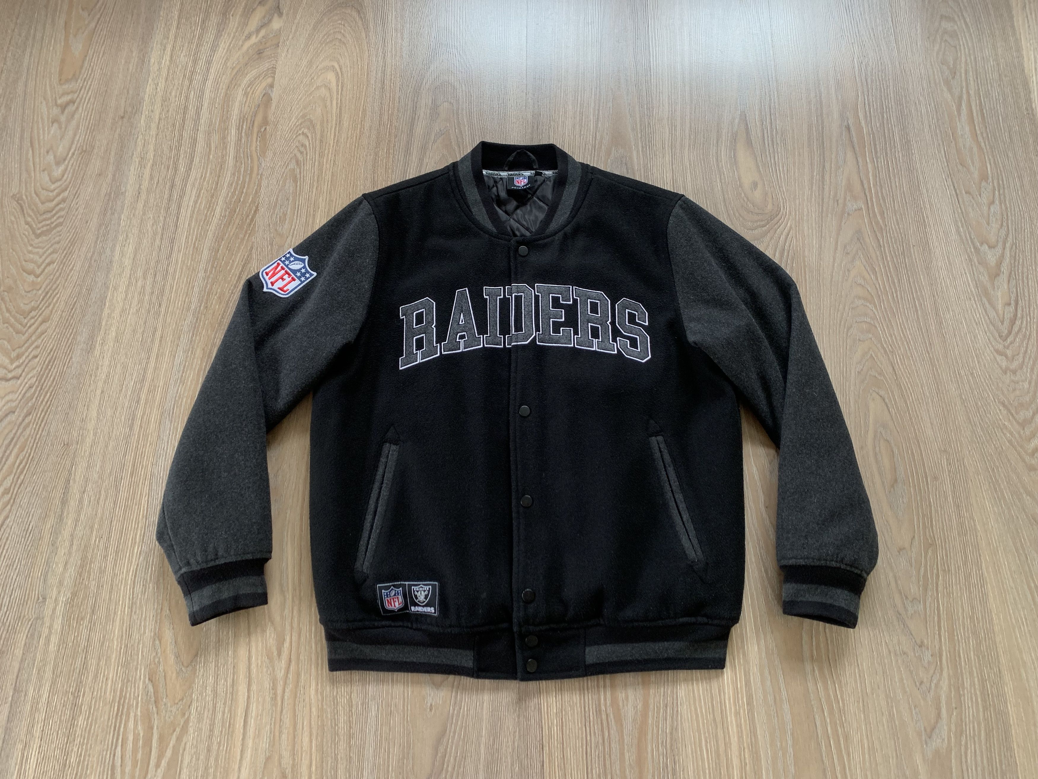 Primark NFL Oakland Raiders Mens Wool Bomber Varsity Jacket Size US M / EU 48-50 / 2 - 1 Thumbnail