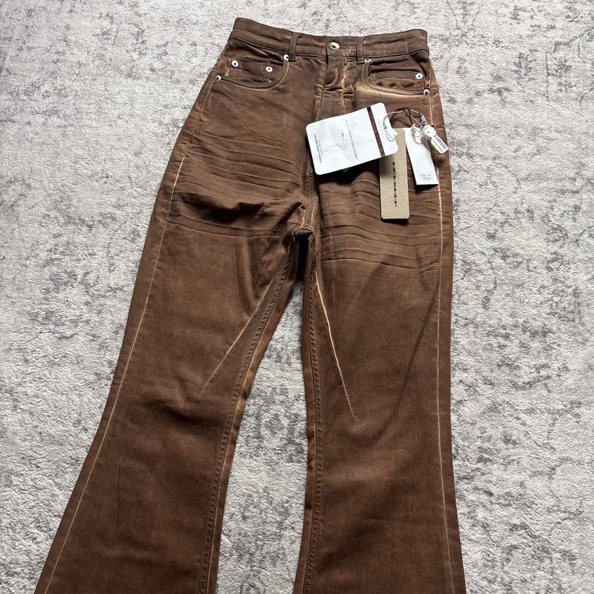 Rick Owens Rick Owens DRKSHDW Henna Brown Waxed Bolan Jeans | Size 26 Size US 26 / EU 42 - 3 Thumbnail