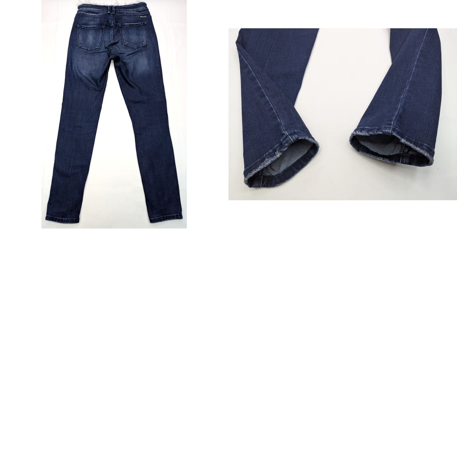 Vintage Kancan Kiri Mid Rise Distressed Tapered Jeans Women 28 30" Inseam Stretch Blue Size 28" / US 6 / IT 42 - 8 Thumbnail