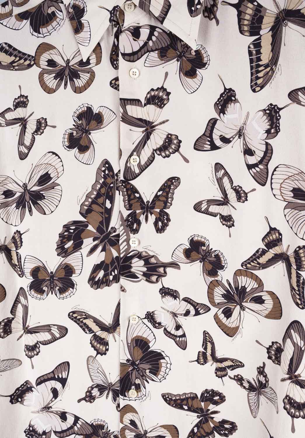 Gucci Vintage Gucci Men Silk Shirt Butterfly Size 41/M Size US M / EU 48-50 / 2 - 4 Thumbnail