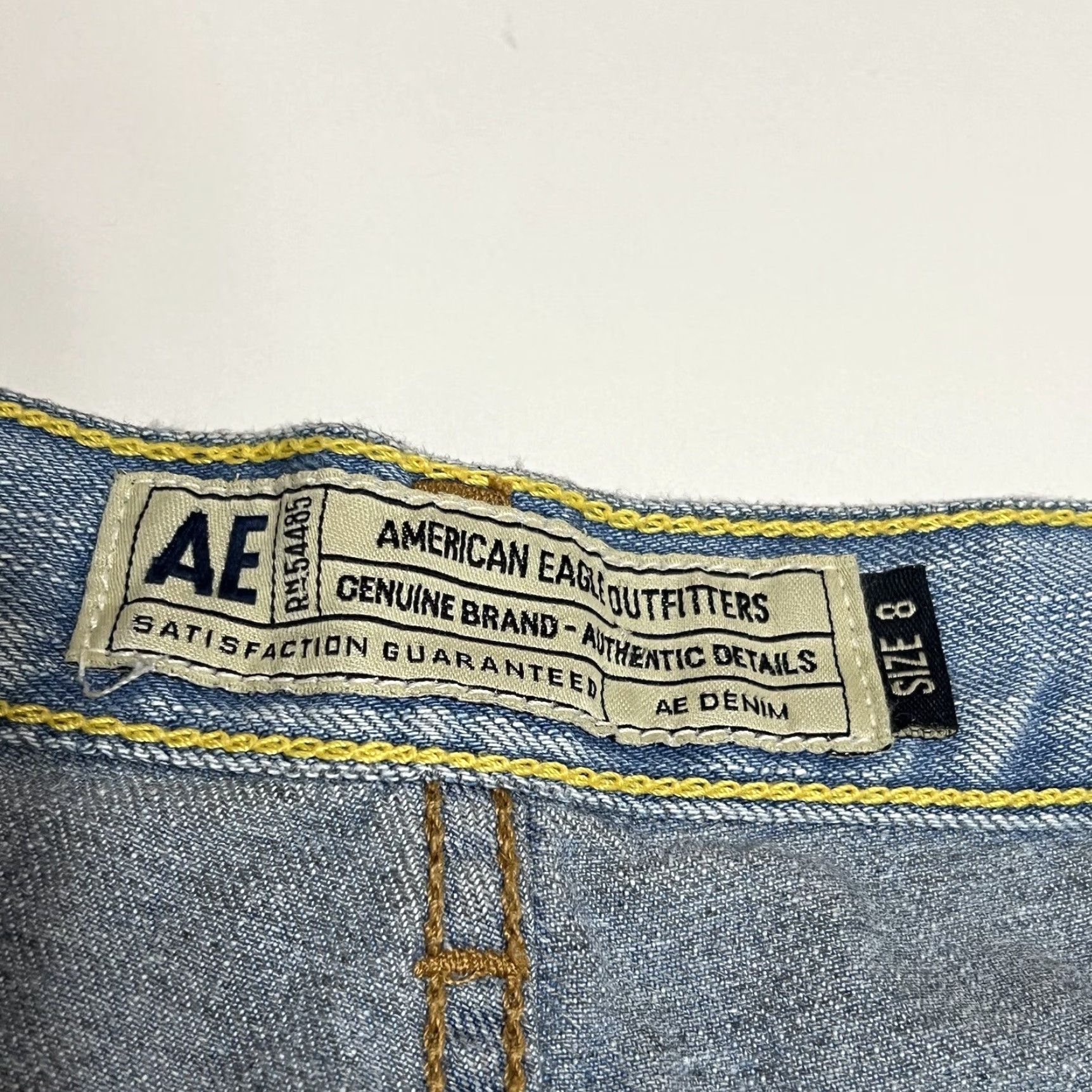 American Eagle Outfitters VINTAGE American Eagle Denim Cropped Capris Jeans Women 8 31x21 Blue Cotton Blend Mid Rise 90s Pockets Logo Modern Casual Style Womens Size 30" / US 8 / IT 44 - 5 Thumbnail