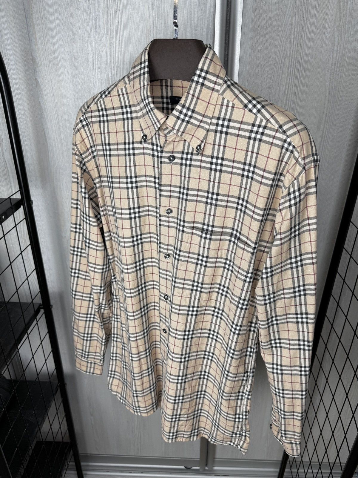 Burberry Burberry London beige nova check long sleeve shirt size 42 Size US L / EU 52-54 / 3 - 7 Thumbnail