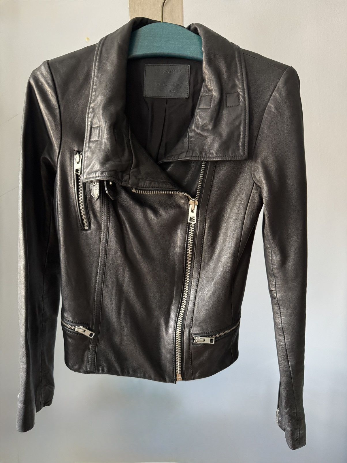 Allsaints ALLSAINTS Leather Bales Moto Biker Jacket UK 8 / US 4 Size S / US 4 / IT 40 - 2 Thumbnail