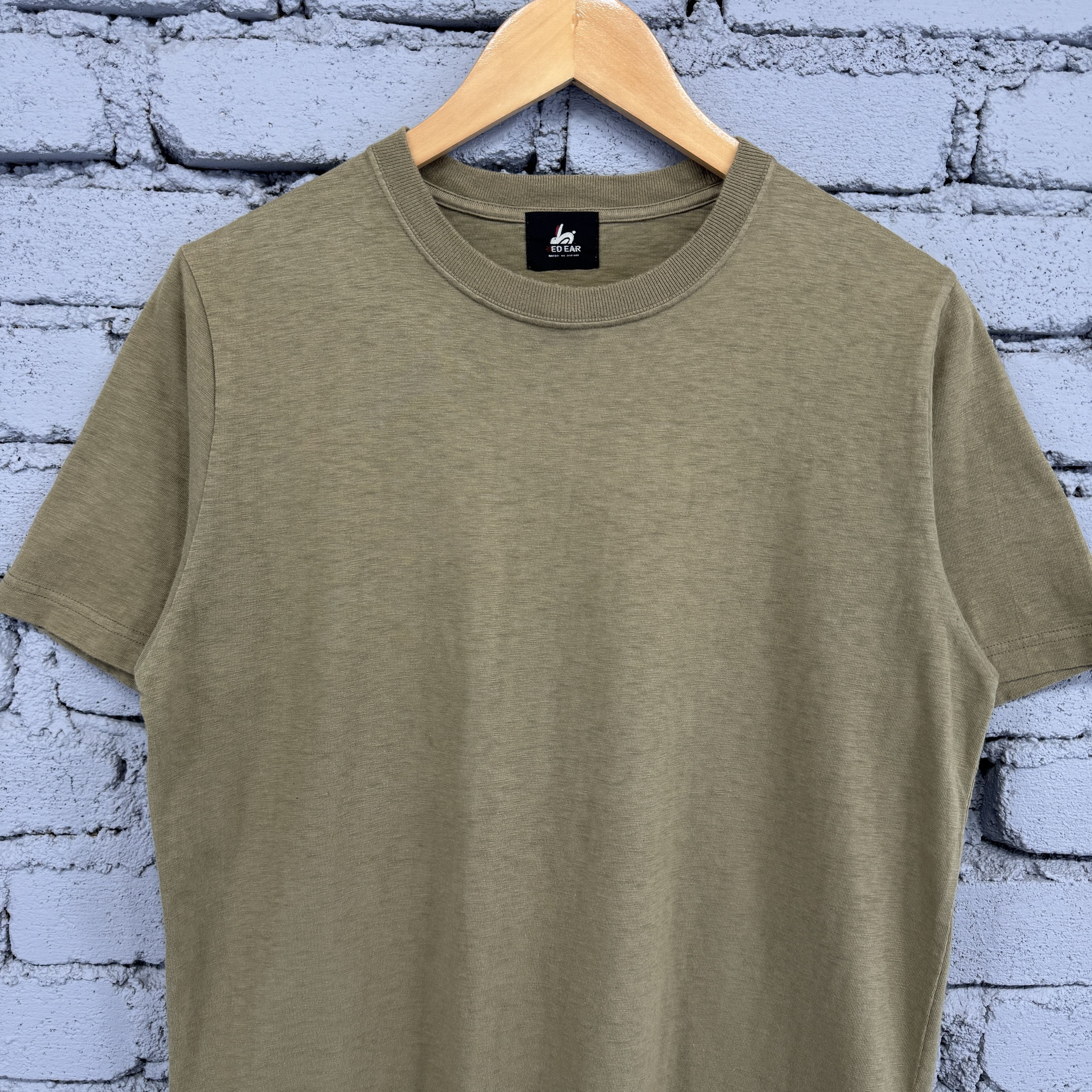 Japanese Brand Japanese Brand Red Ear Olive Plain Sunfaded Tshirt Size US M / EU 48-50 / 2 - 6 Thumbnail