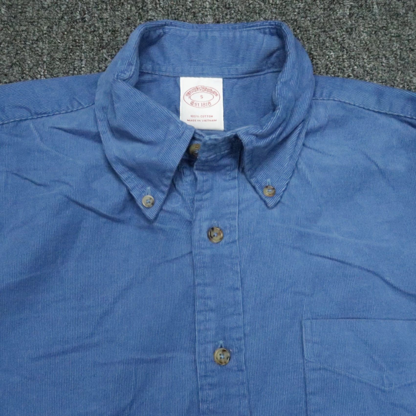 Brooks Brothers Brooks Brothers Shirt Men Small Blue Corduroy Long Sleeve Button Down NWT Size US S / EU 44-46 / 1 - 2 Thumbnail