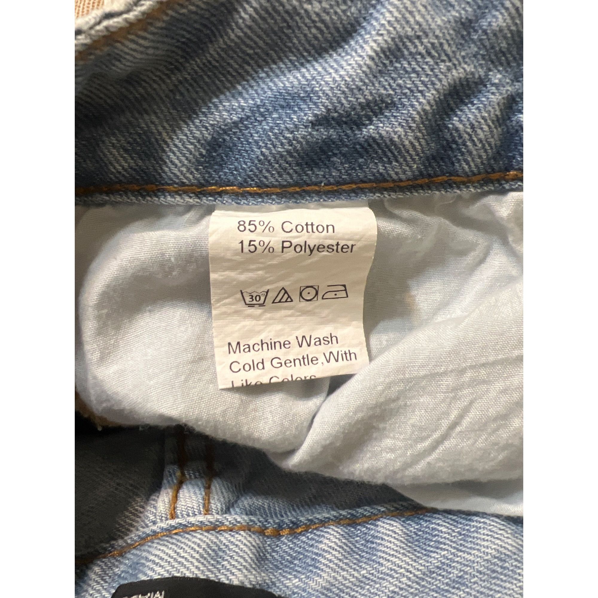 Shein Shein Light Wash Distressed Ripped High Waisted Straight Leg Size 25" / US 0 / IT 36 - 6 Thumbnail
