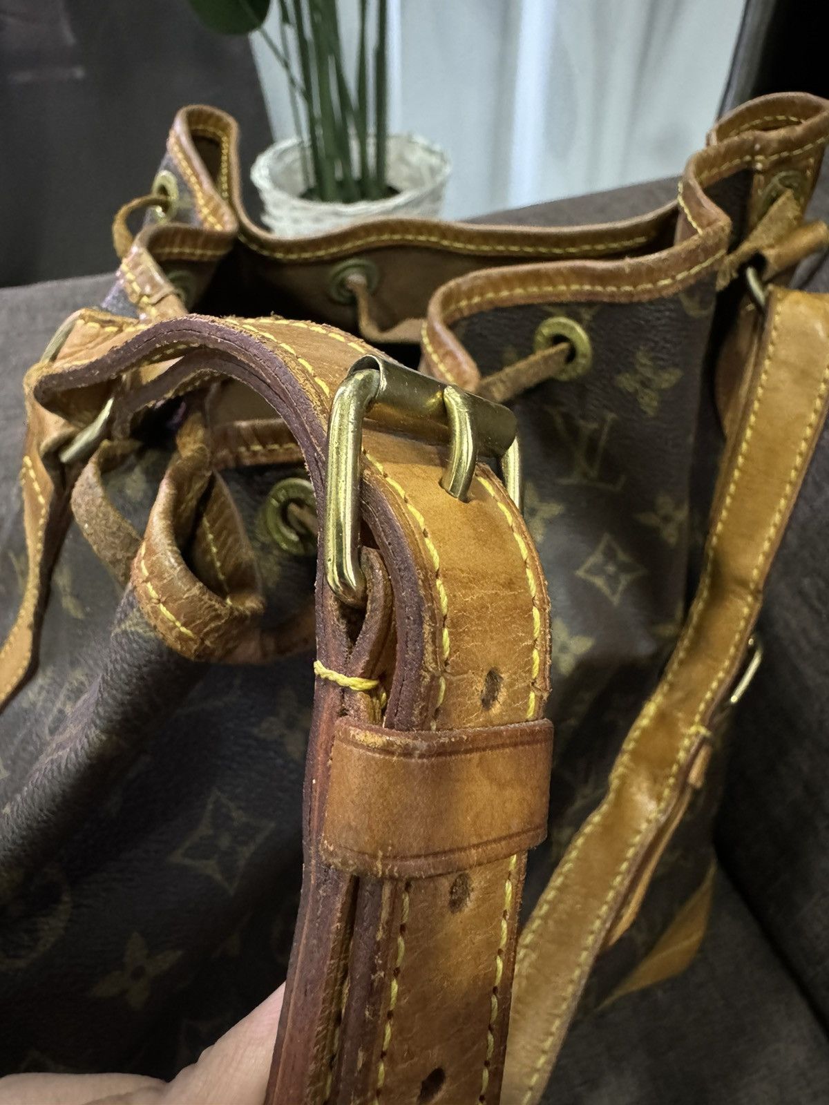 Louis Vuitton Vintage Monogram Canvas Leather Noe Shoulder Bag Size ONE SIZE - 8 Thumbnail