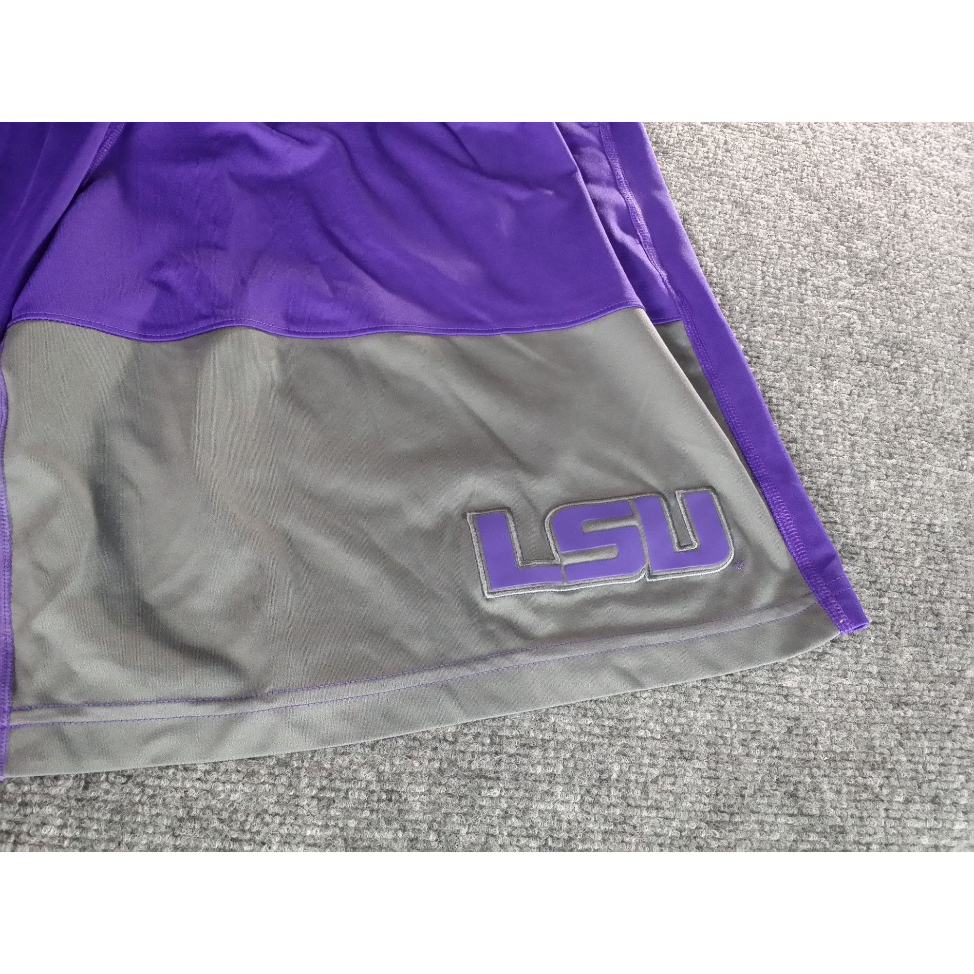 NCAA LSU Tigers Nike Dri-Fit Basketball Shorts Men Sz L Purple Gr Size US 38 / EU 54 - 5 Thumbnail