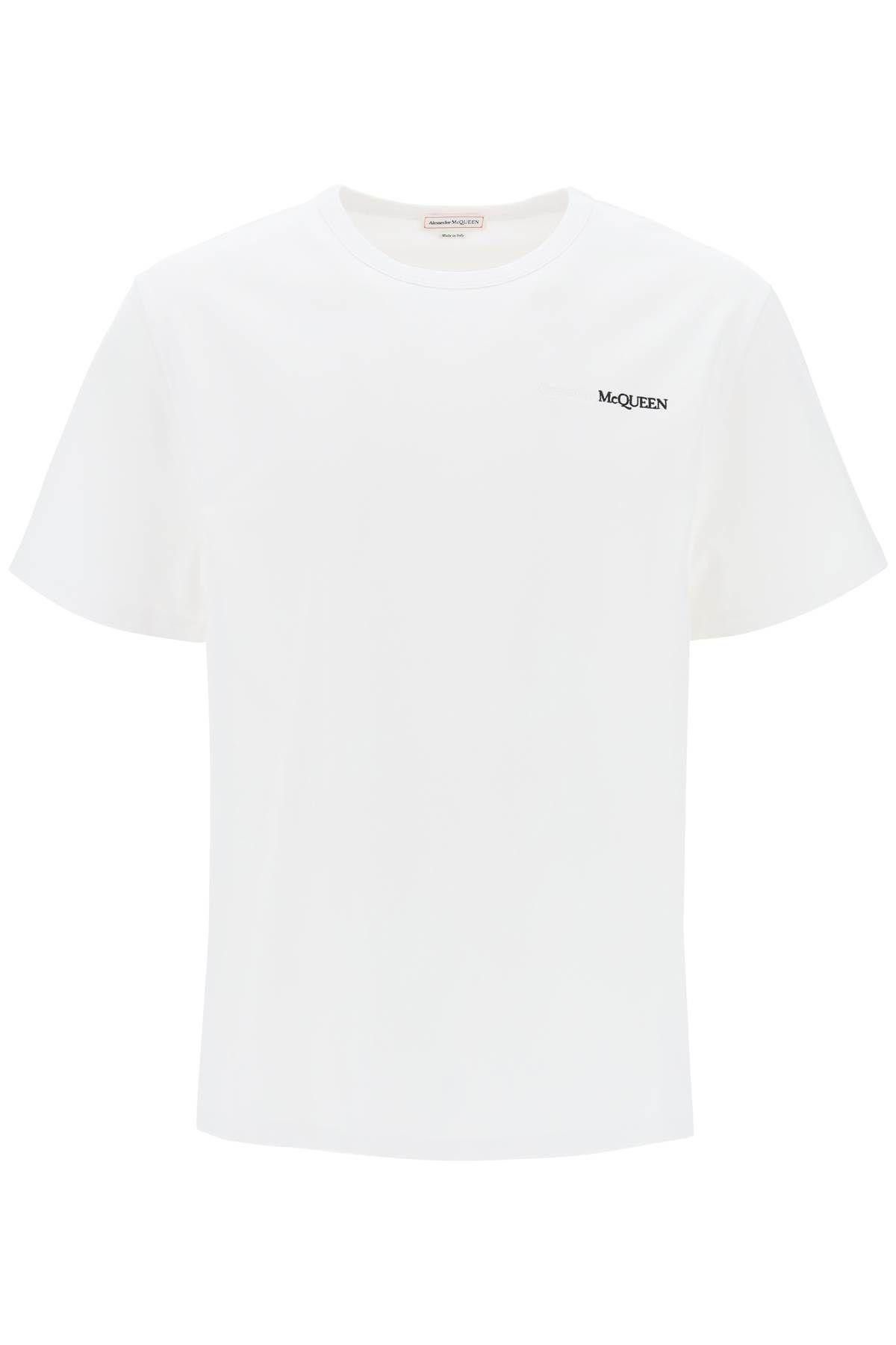image of Alexander Mcqueen Reflected Logo T-Shirt Size S For Men in White