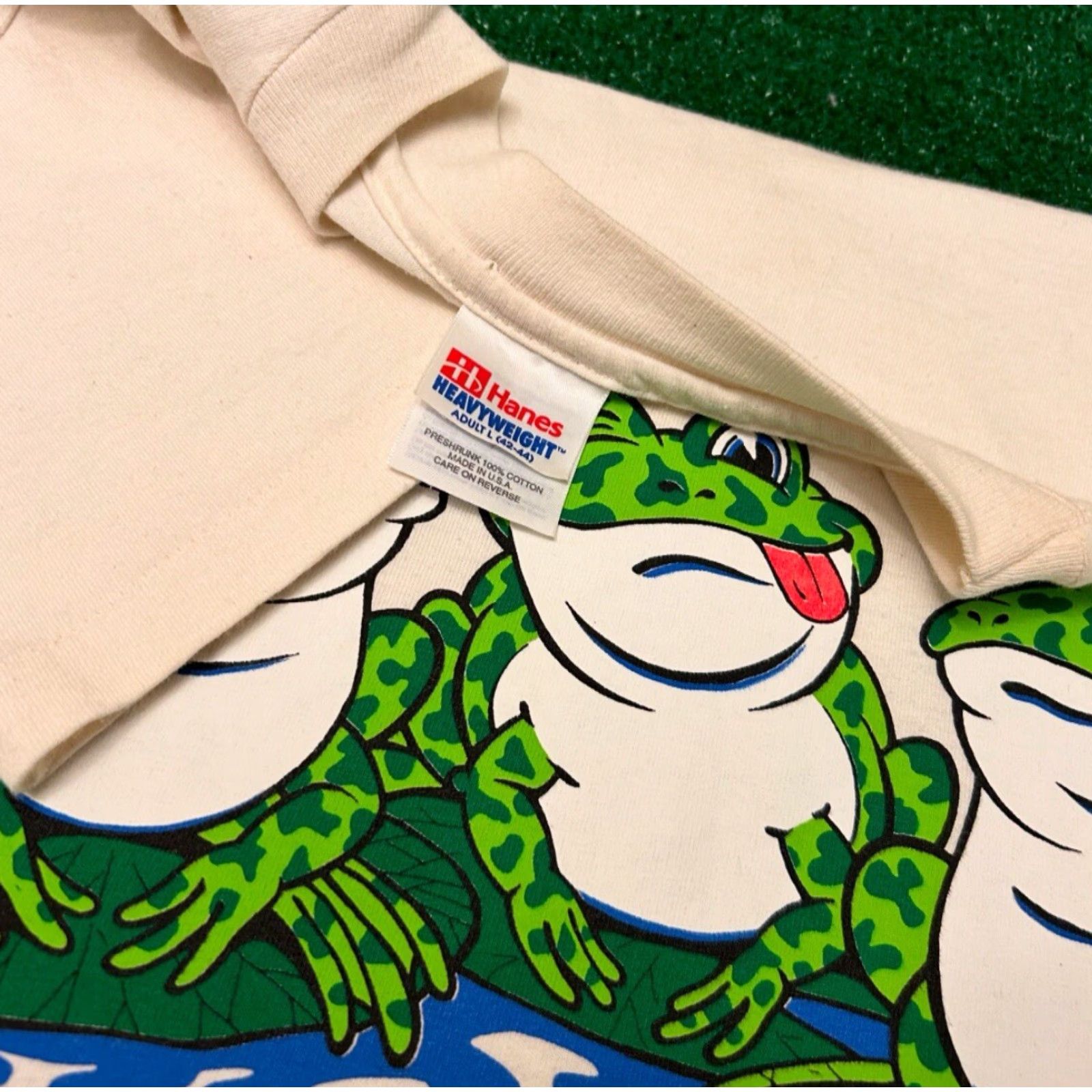 Doublet VINTAGE 90s Frog Nature Art Cartoon Double Sided VTG Shirt Mens Size Large USA Size US L / EU 52-54 / 3 - 3 Thumbnail