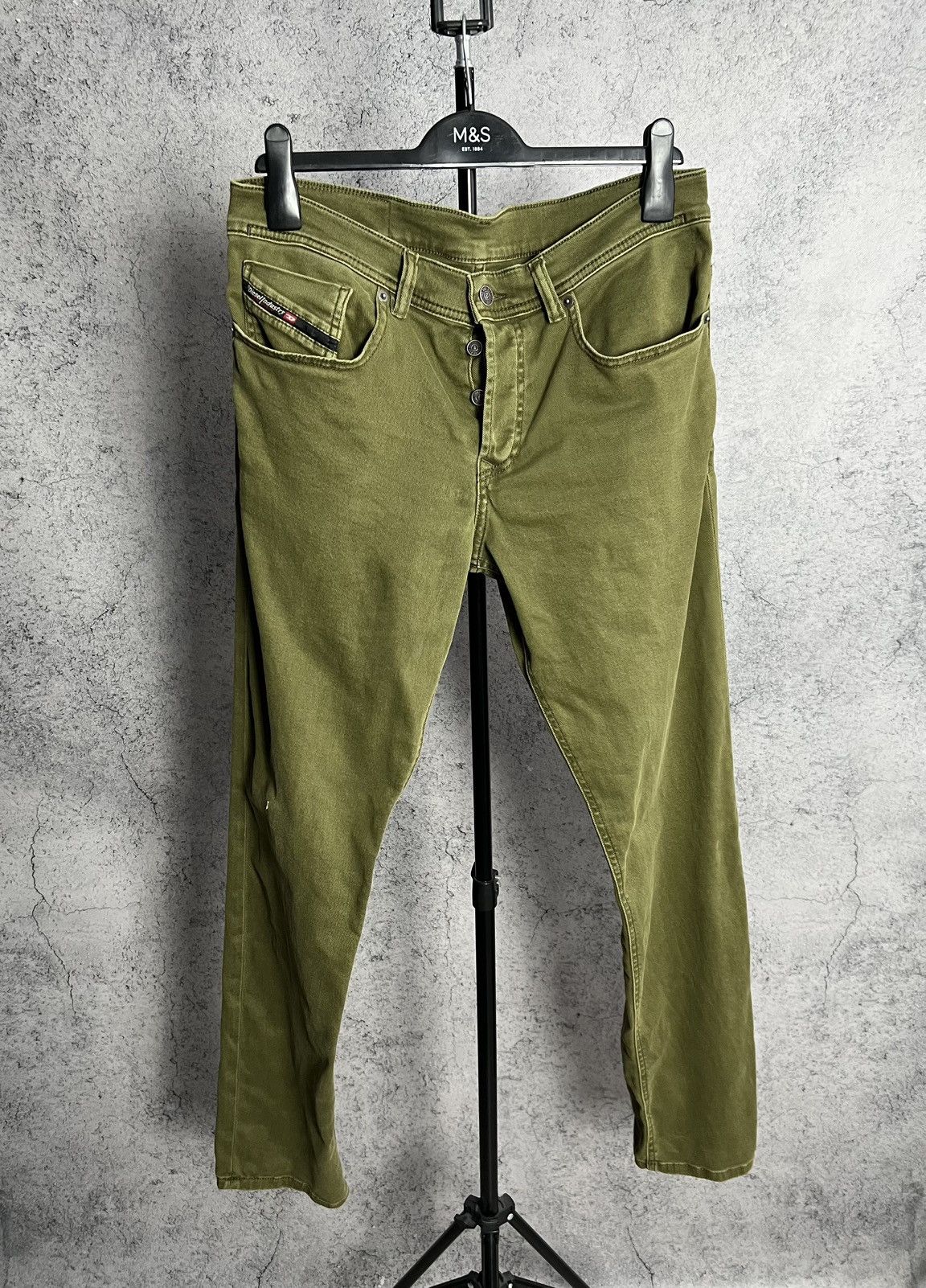 Diesel Y2K Denim Pants Jeans Casual Green size 32