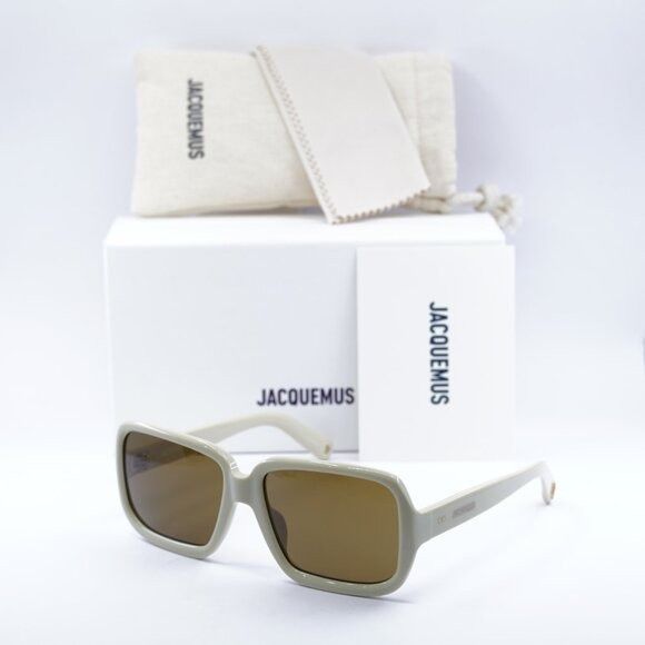 Jacquemus Jacquemus CABANA JAC/86 C2 Sunglasses Sand Square Frame Size ONE SIZE - 11 Thumbnail