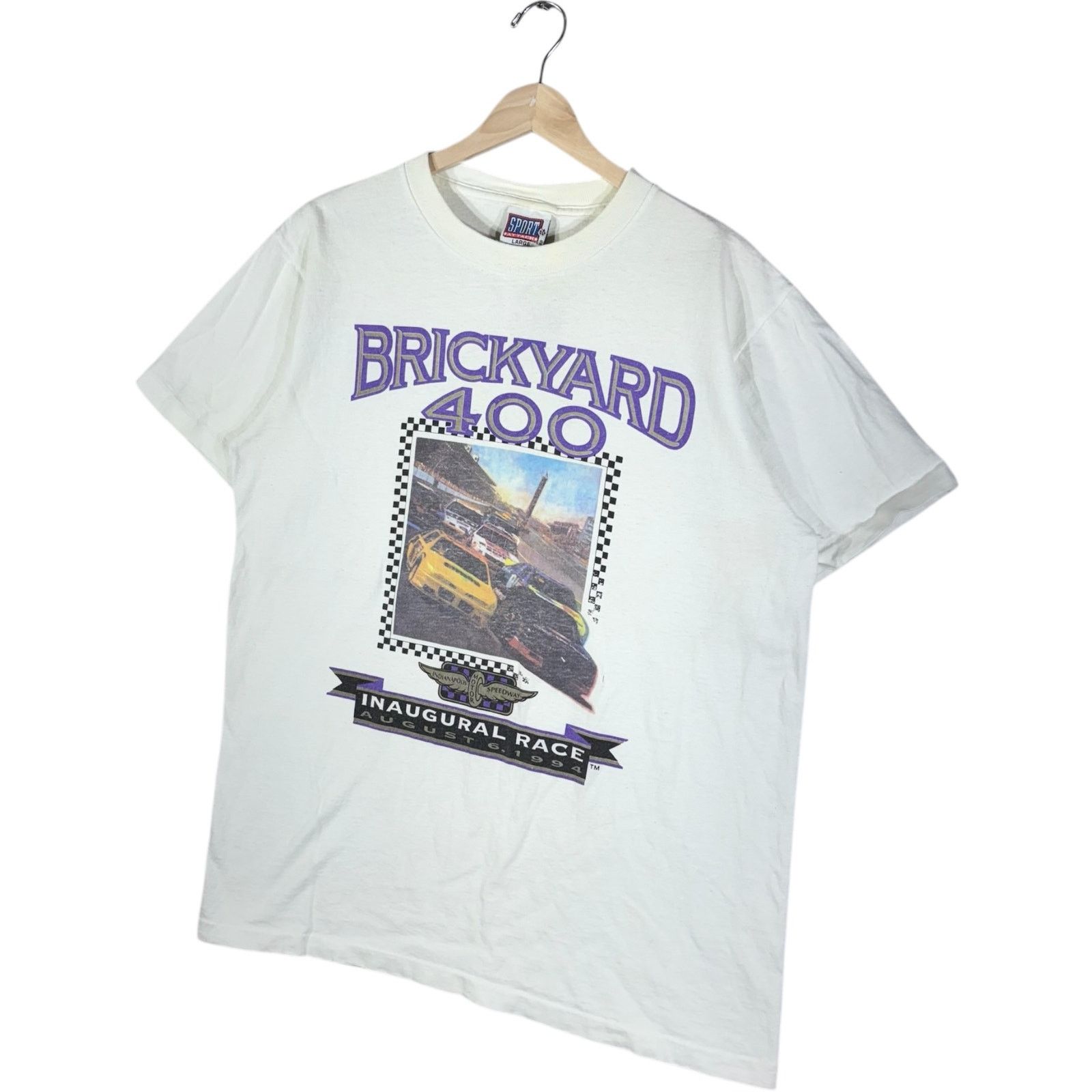 Vintage Vintage Brickyard 400 Inaugural Race NASCAR 90s Tee L Size US L / EU 52-54 / 3 - 3 Thumbnail