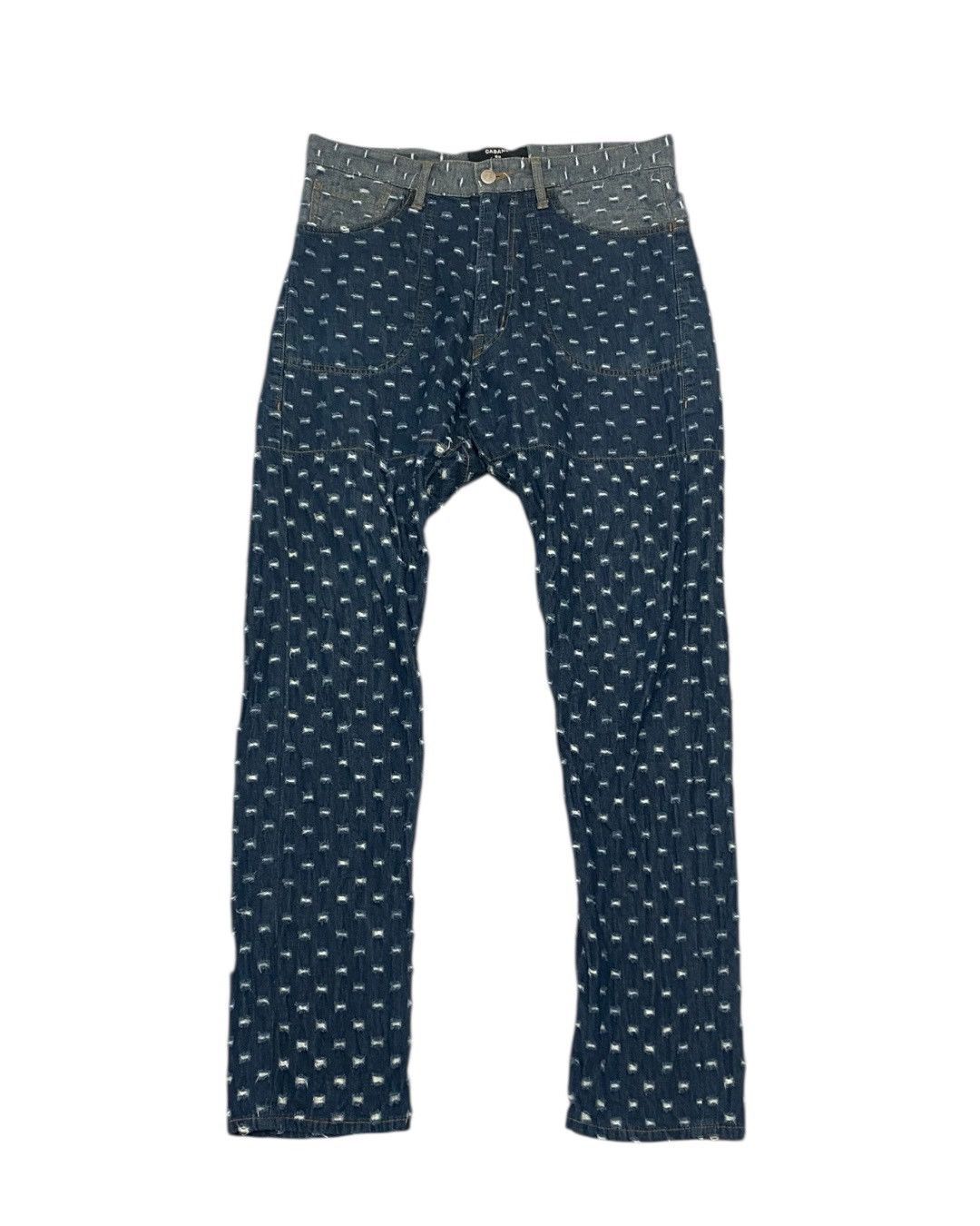 Zucca Zucca Patterned Jeans - Unique Waistband Detail Size US 28 / EU 44 - 1 Thumbnail