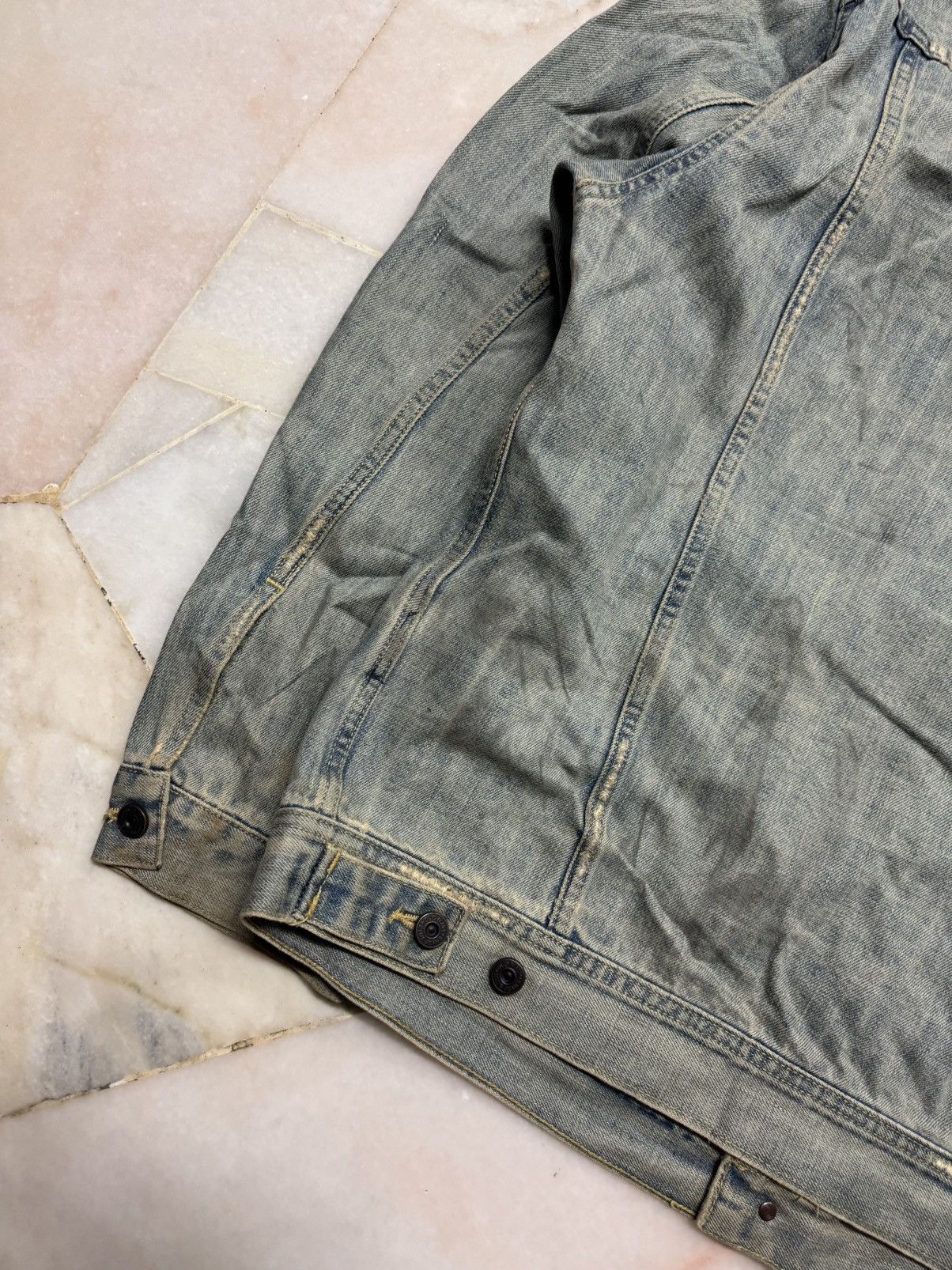 If Six Was Nine 💥GRUNGE💥90s STYLE OLD NAVY DISTRESSED MUDWASH POCKET DENIM Size US XXL / EU 58 / 5 - 24 Thumbnail