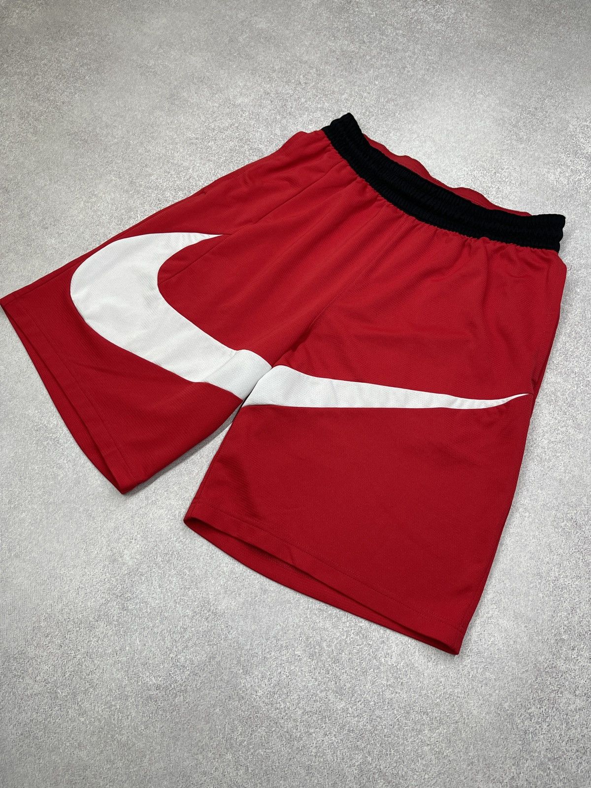 Nike Mens Nike Dri Fit Basketball Short Red Big Logo Swoosh Size US 32 / EU 48 - 3 Thumbnail
