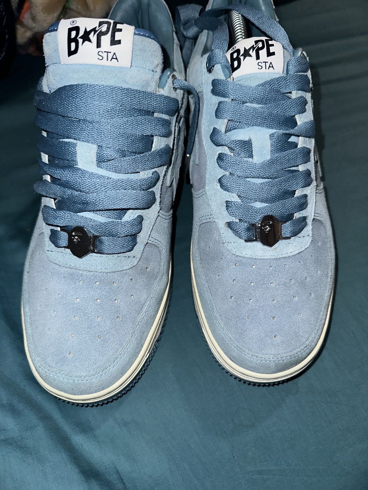 Bape Bapestas Light blue suede Size US 9.5 / EU 42-43 - 9 Thumbnail