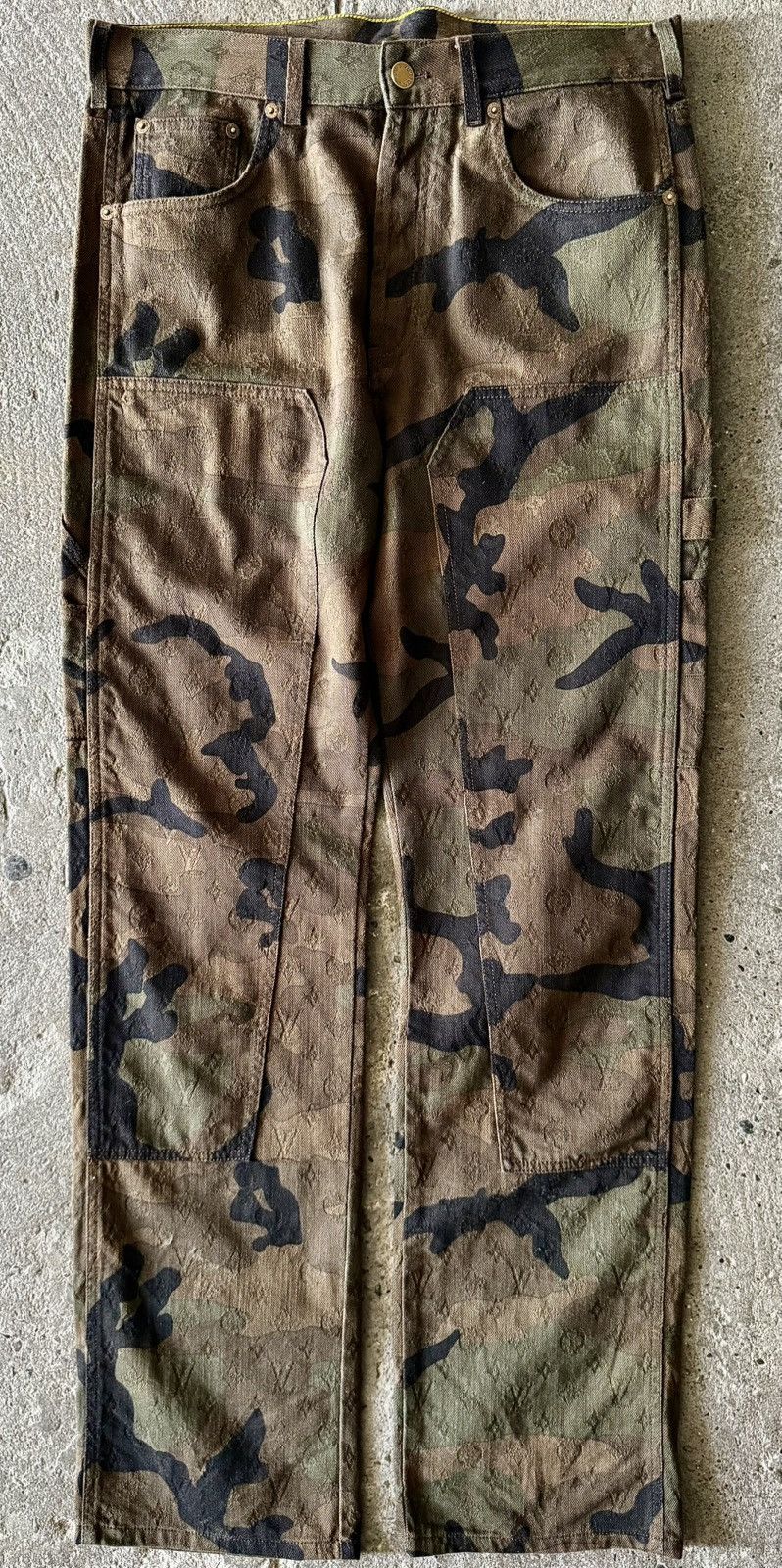 Louis Vuitton × Supreme Louis Vuitton - Supreme -SS16- Jacquard Camo Carpenter Jeans Size US 30 / EU 46 - 1 Thumbnail