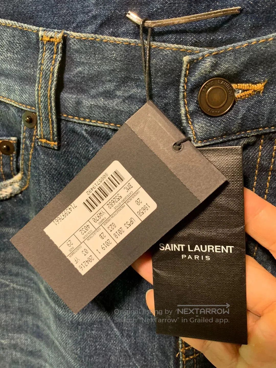 Saint Laurent Paris saint laurent new distressed blue jeans. Size US 29 - 4 Thumbnail