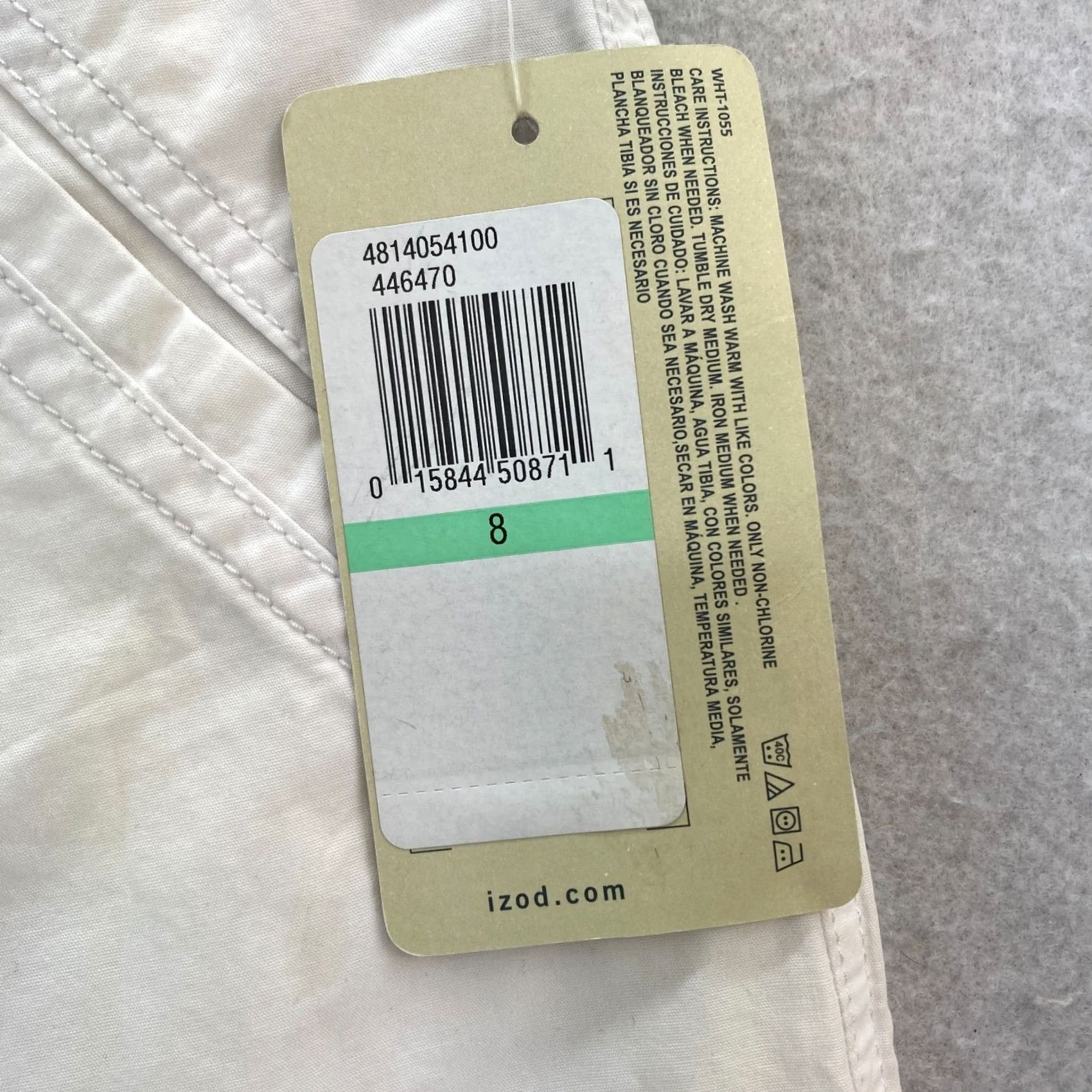 Izod IZOD Capri Pants Women's 8 White Belted Patch Pockets Travel Casual NWT Pants Size 30" / US 8 / IT 44 - 4 Thumbnail