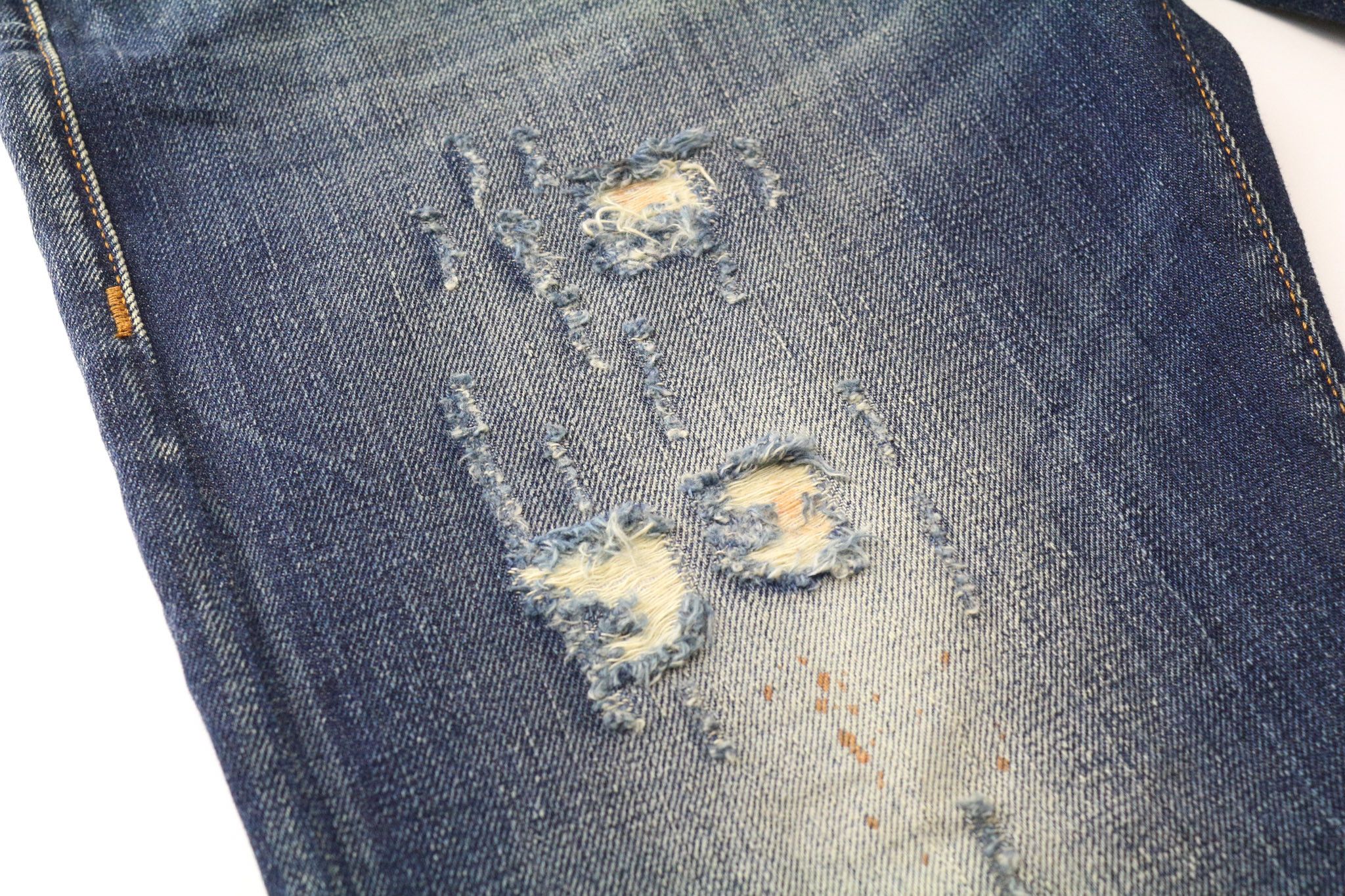 Takeshy Kurosawa TK08 W32 Blue Distressed Skinny Jeans 75259 Size US 32 / EU 48 - 8 Thumbnail