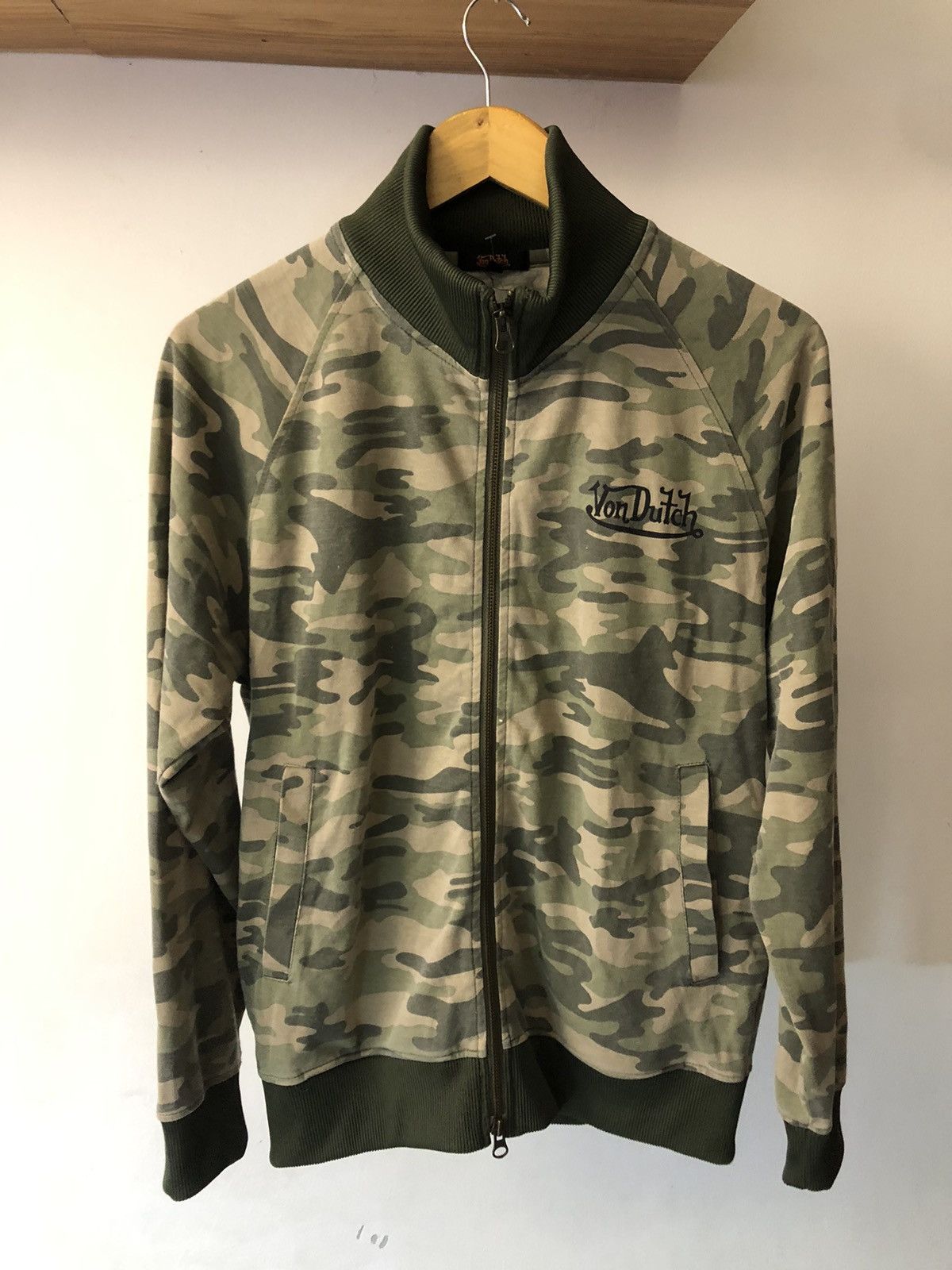 Vintage × Von Dutch Vintage Von Dutch Camo Zipper Up Jacket Sweatshirt Size US M / EU 48-50 / 2 - 1 Thumbnail