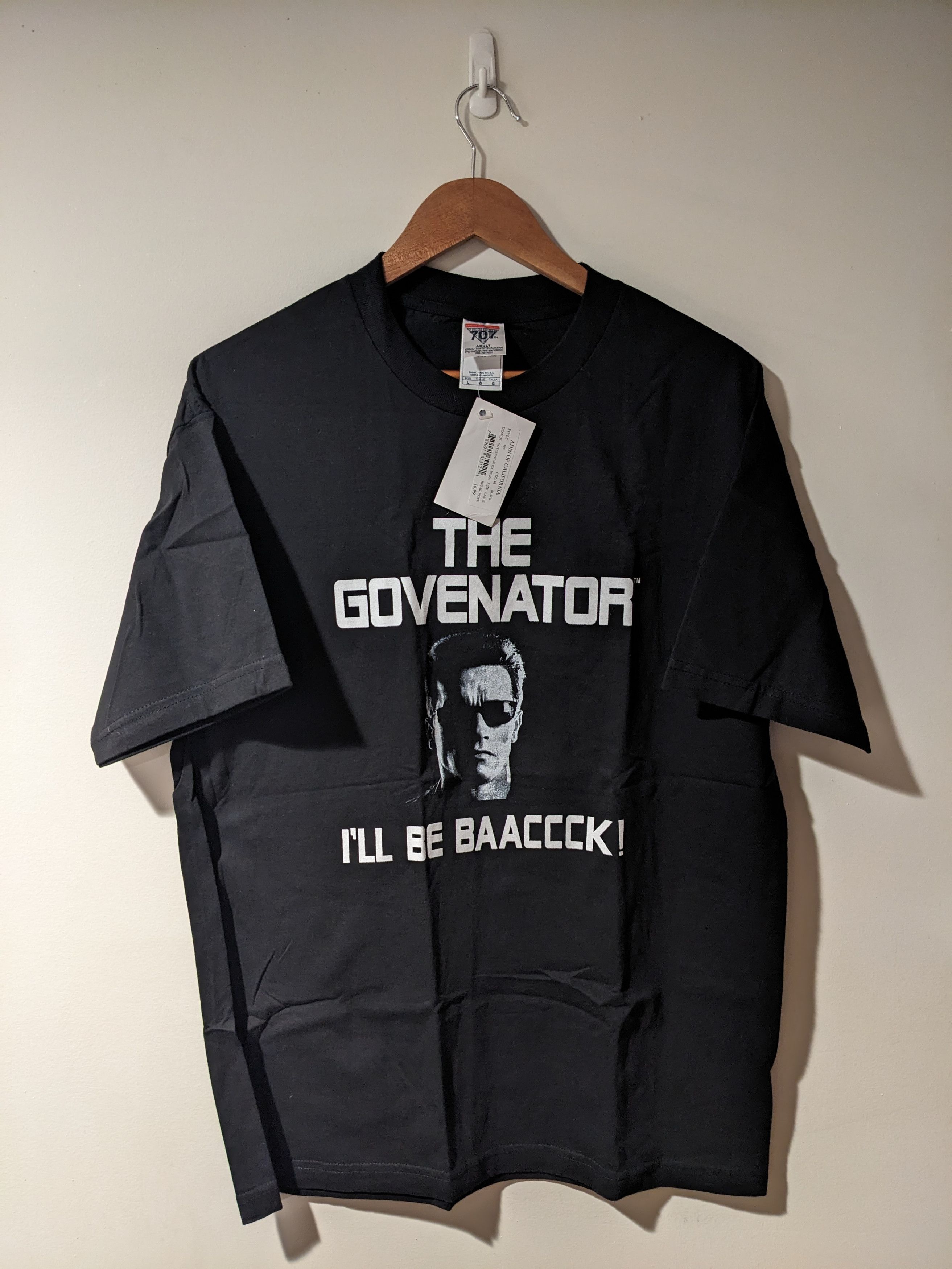 Vintage Vintage 90s Terminators The Governator I'll be Back T-Shirt Size US L / EU 52-54 / 3 - 1 Thumbnail