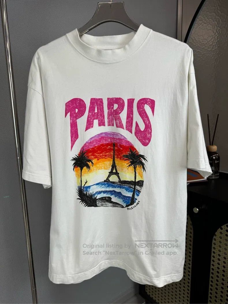 Balenciaga Balenciaga White Eiffel Tower short-sleeve T-shirt, size L Size US L / EU 52-54 / 3 - 1 Thumbnail