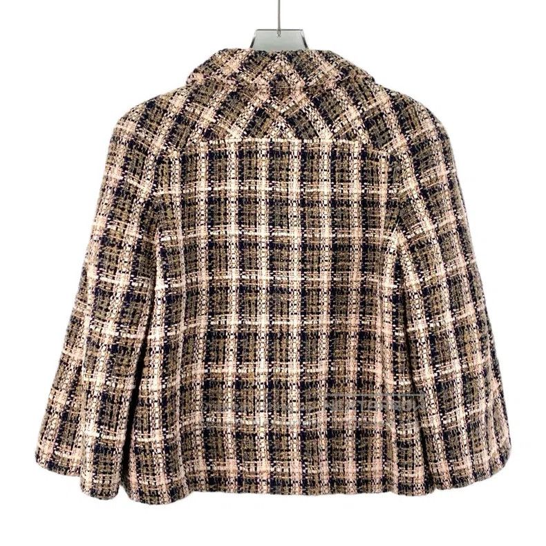Chanel Chanel Cruise Series Brown Plaid Cotton Lapel Single-breas Size XS / US 0-2 / IT 36-38 - 2 Thumbnail