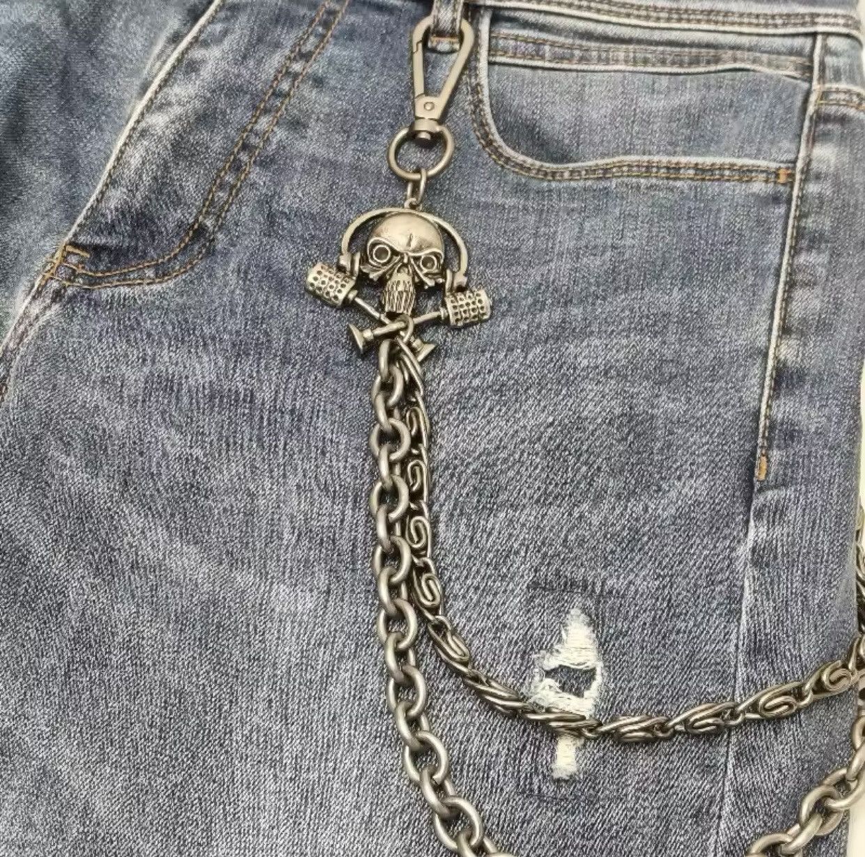 Jewelry Clamp Beads Biker Chain Size ONE SIZE - 2 Thumbnail