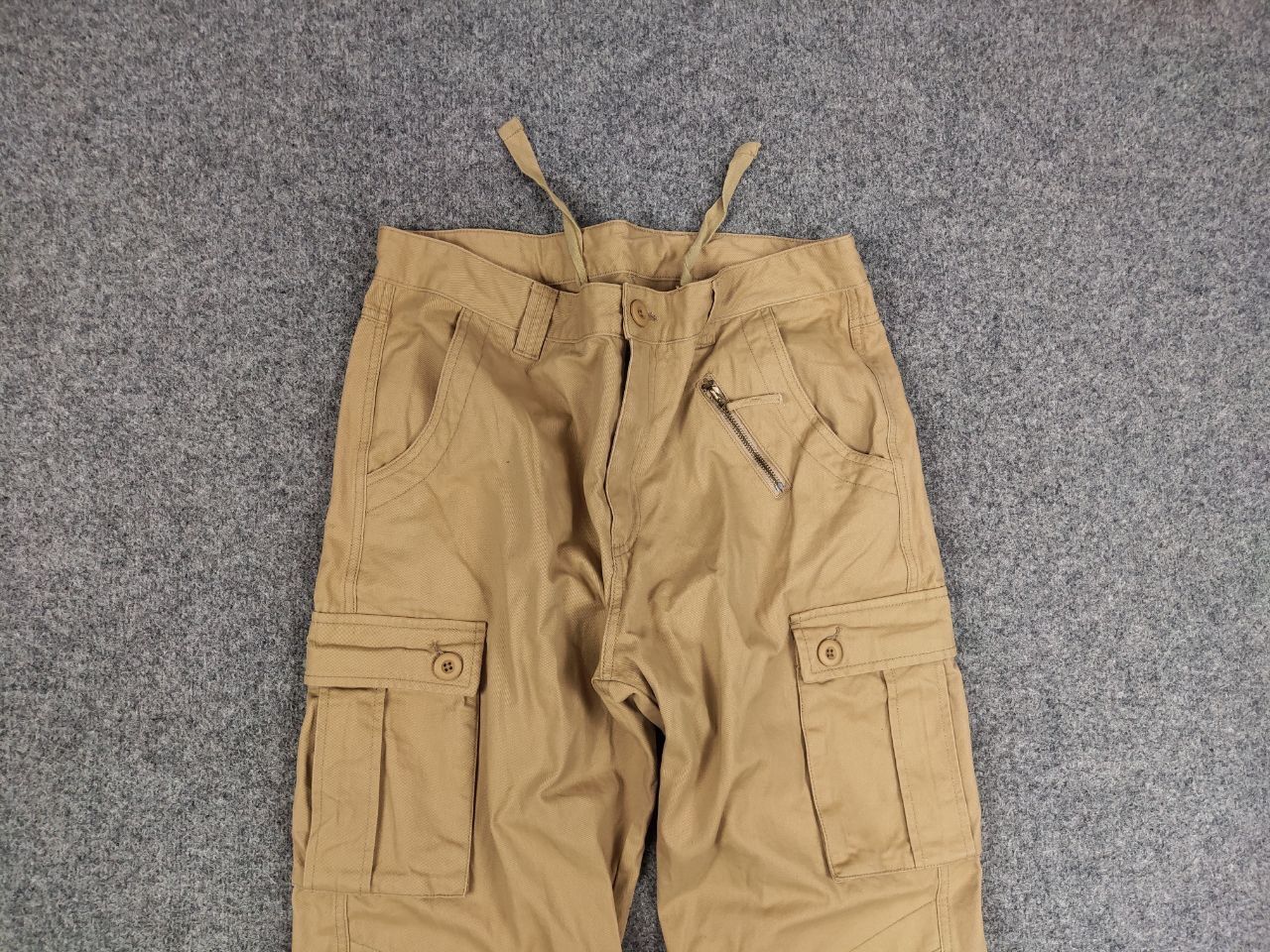 If Six Was Nine Vintage Le Grande Bleu Style Y2K Baige Baggy Cargo Pants Size US 34 / EU 50 - 8 Thumbnail