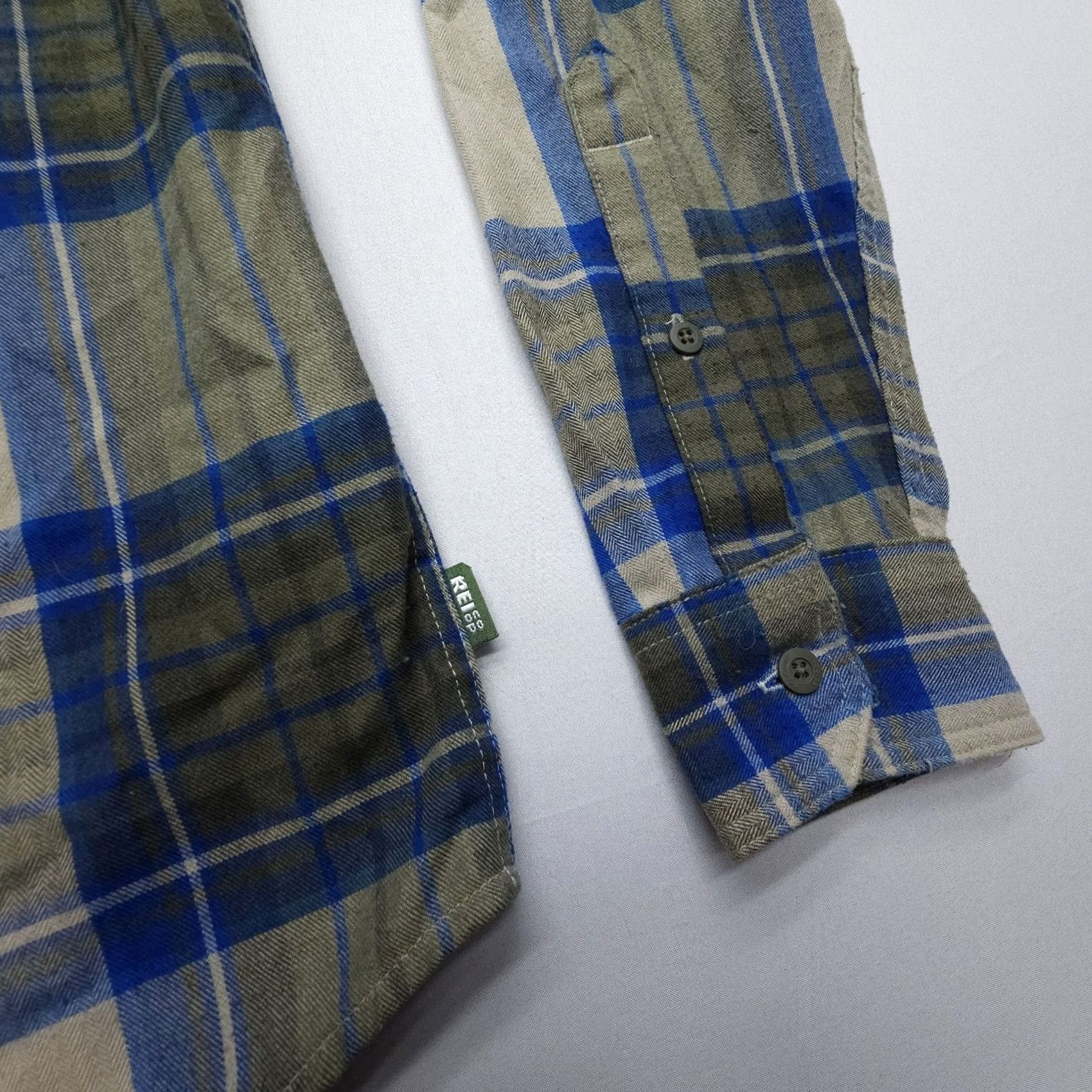 Vintage REI Co-op Poly Wool Flannel Shirt Mens Small Plaid Camp Outdoor Hiking Button Up Size US S / EU 44-46 / 1 - 4 Thumbnail