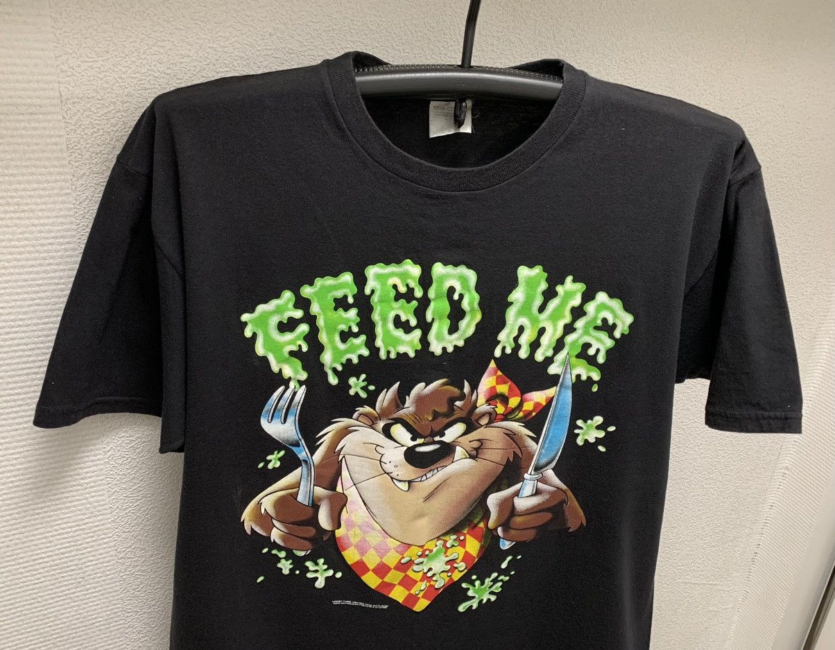 Cartoon Network Taz vintage looney tunes 1992 Feed He black t-shirt Xl sz Size US XL / EU 56 / 4 - 2 Thumbnail