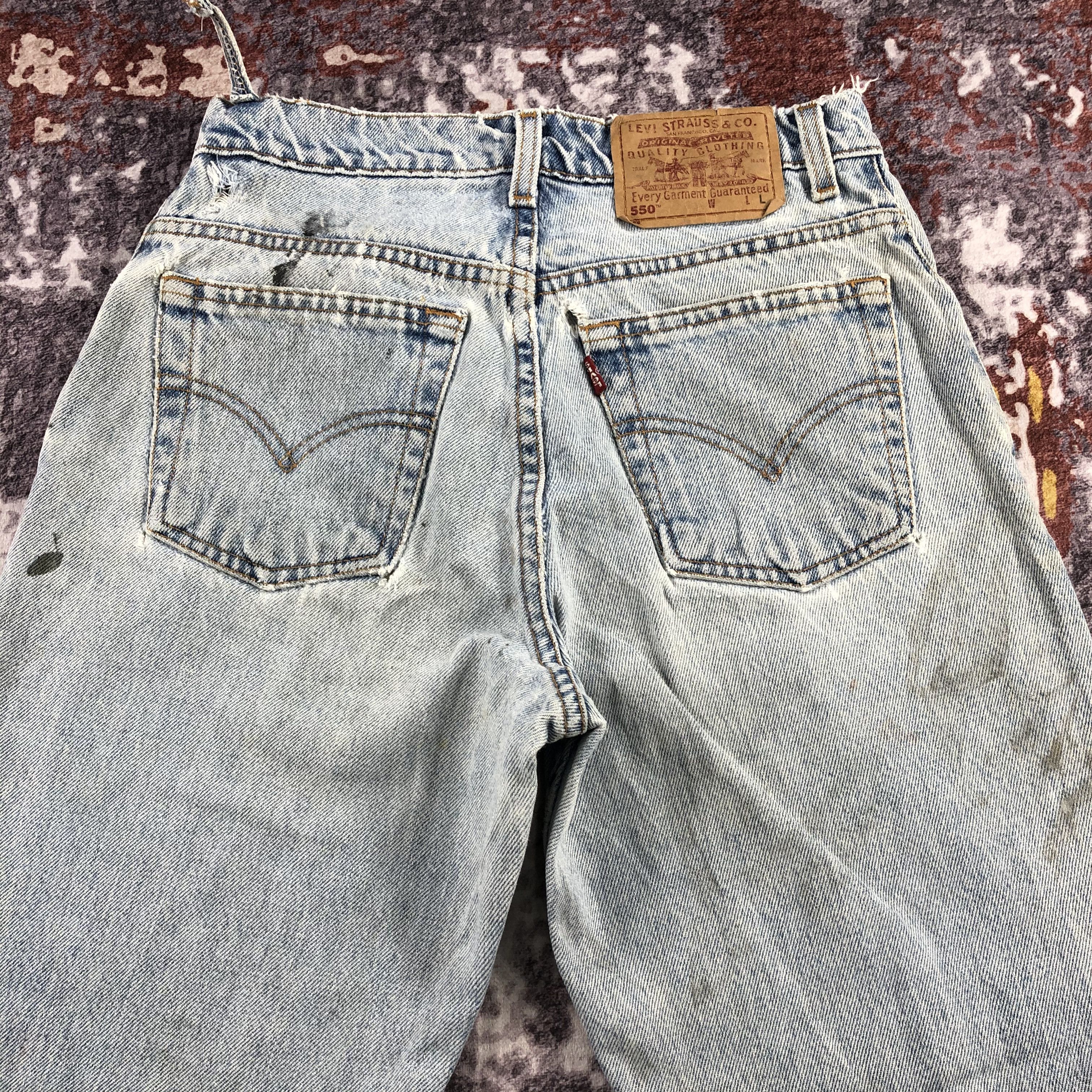 Levi's × Vintage Vintage 90s Blue Wash Levis 550 Jeans-JM2458 Size US 27 - 4 Thumbnail